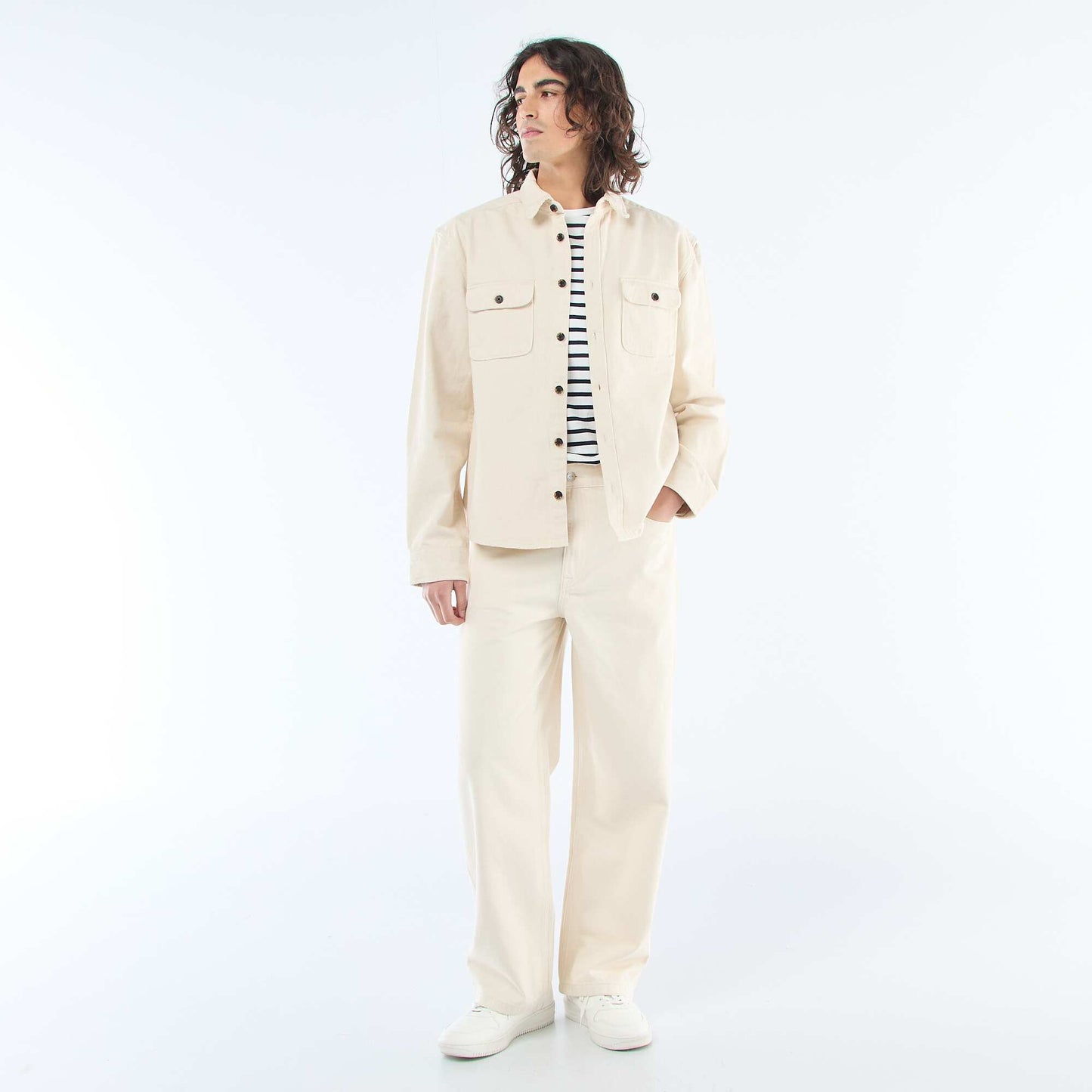 Cotton Overshirt WHITE