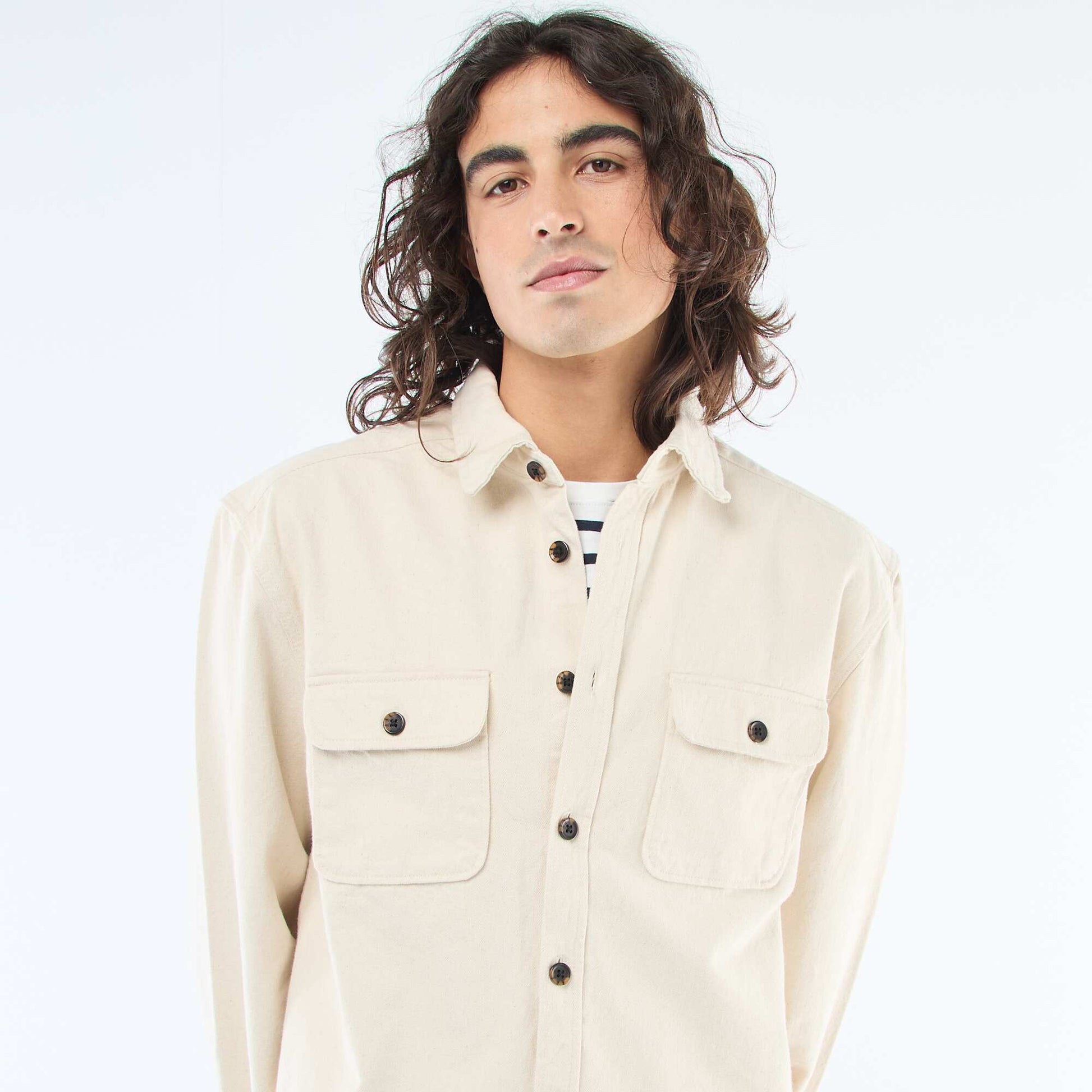 Cotton Overshirt WHITE