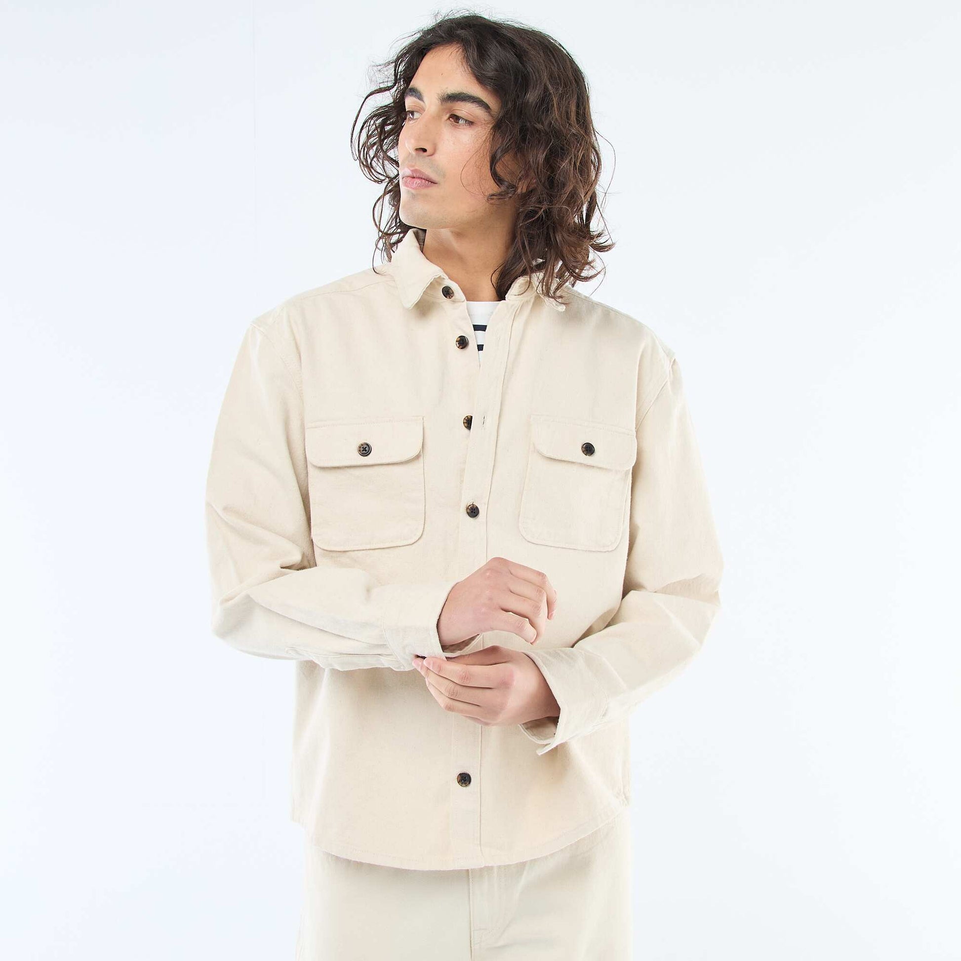 Cotton Overshirt WHITE