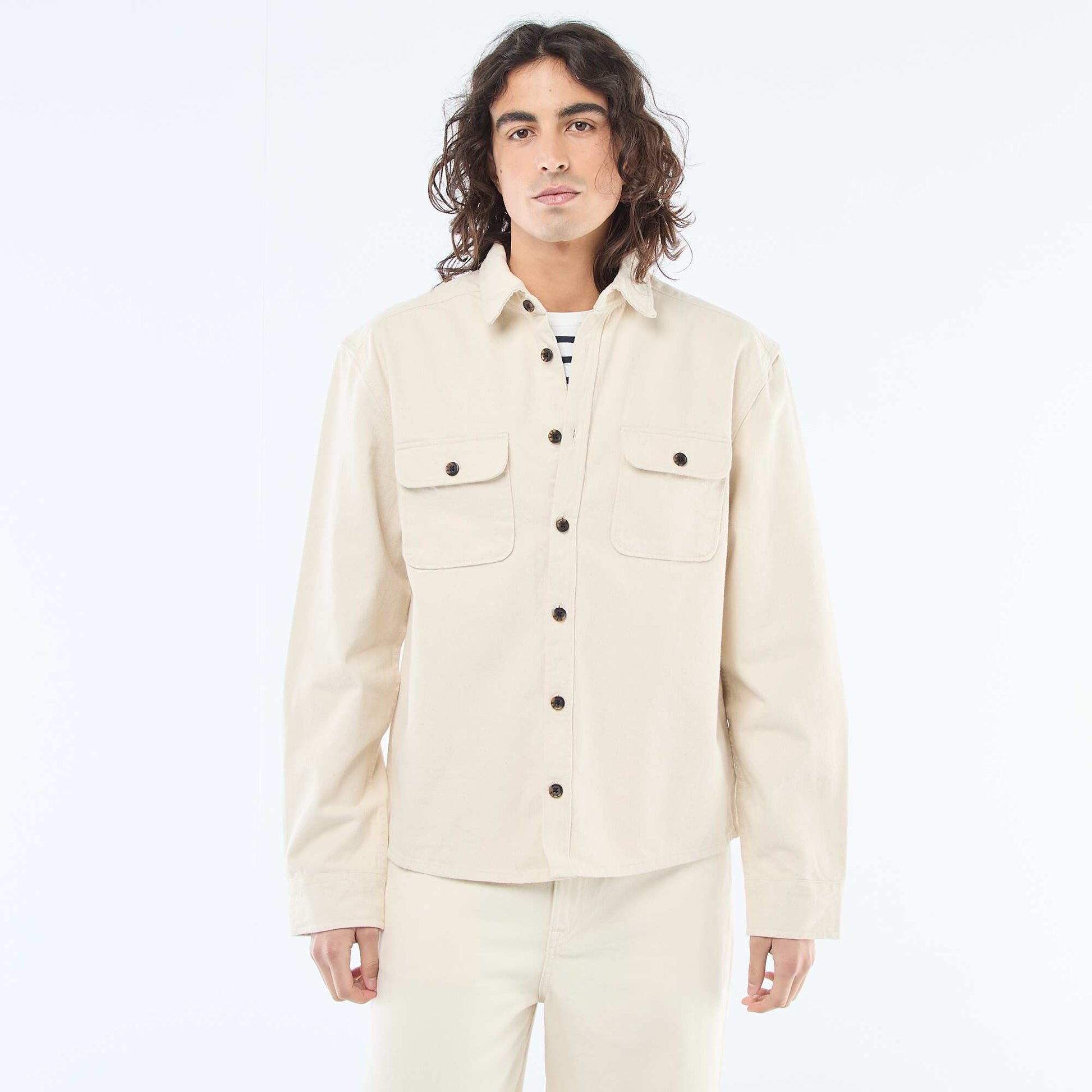 Cotton Overshirt WHITE