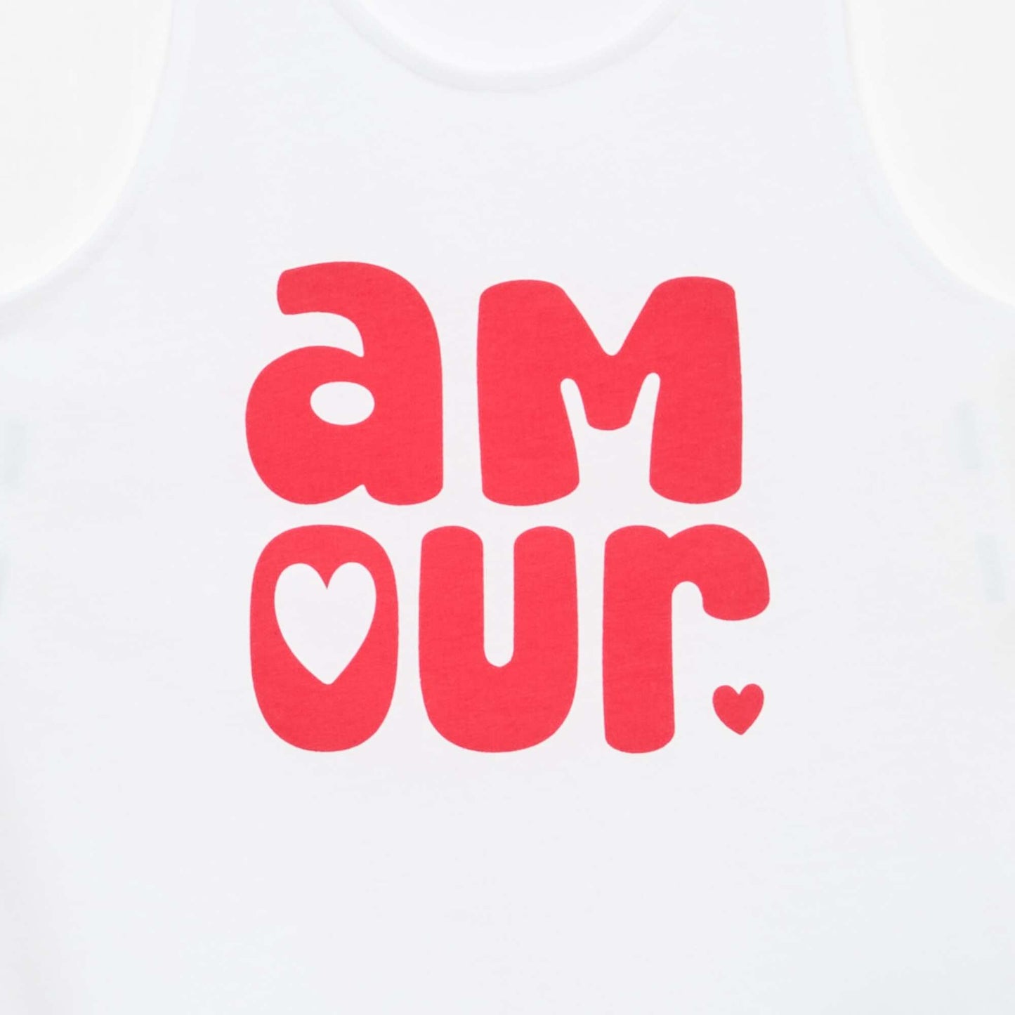 Printed Round Neck Tank Top WHITE