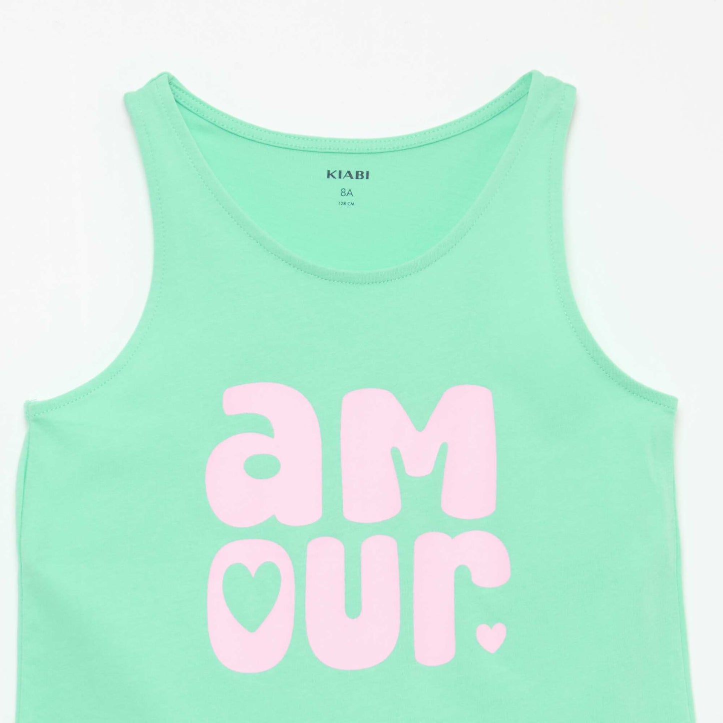 Printed Round Neck Tank Top GREEN
