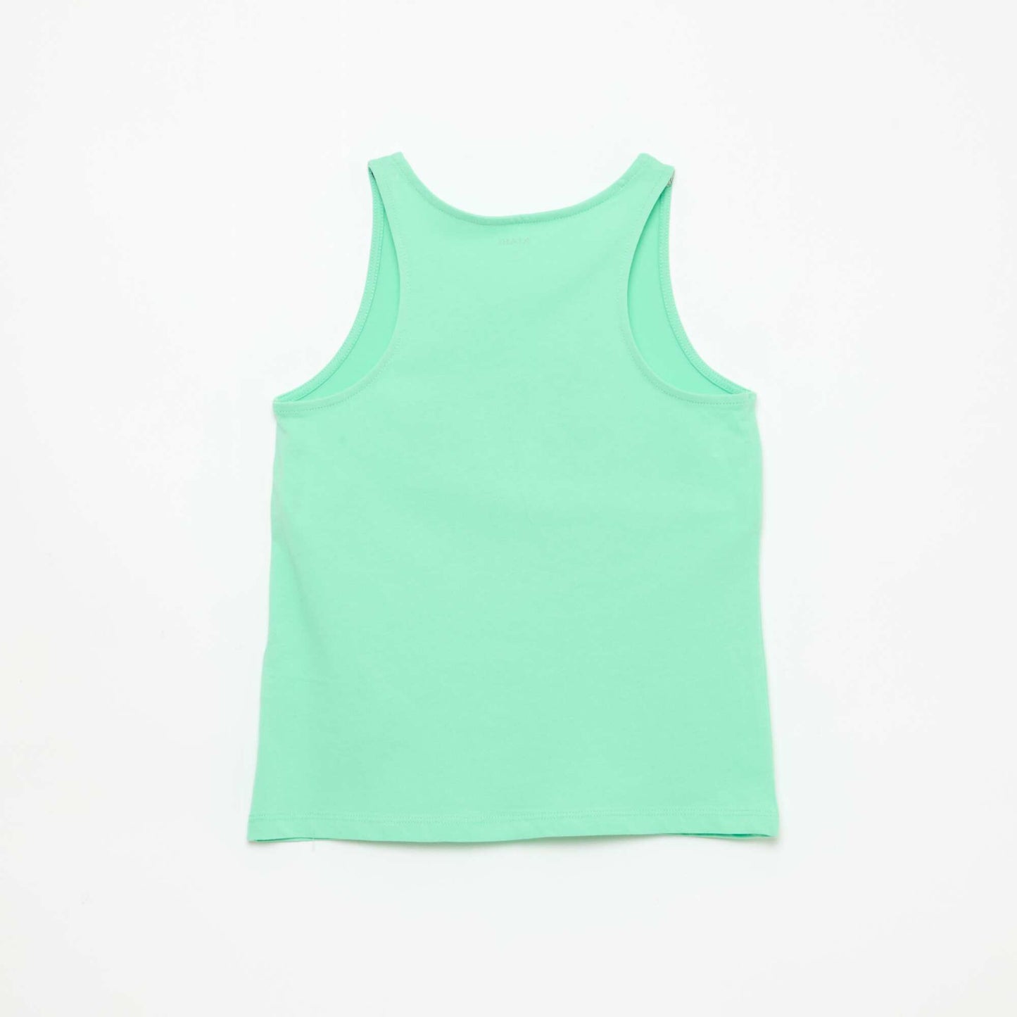 Printed Round Neck Tank Top GREEN