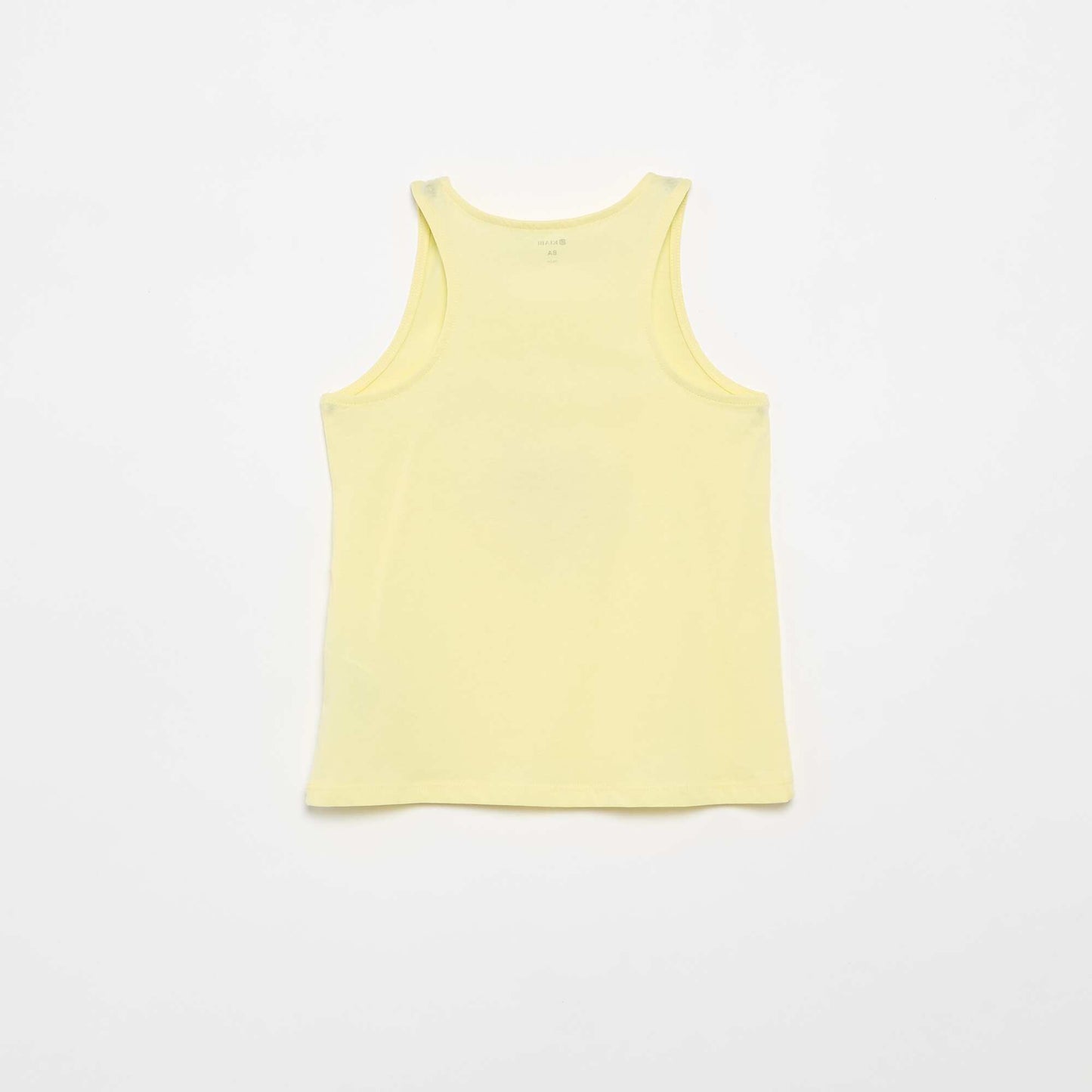 Printed Round Neck Tank Top YELLOW