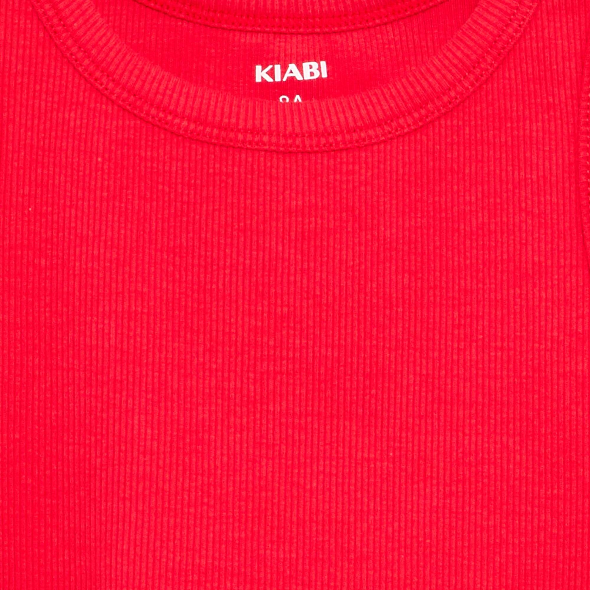 Ribbed Tank Top with Round Neck RED
