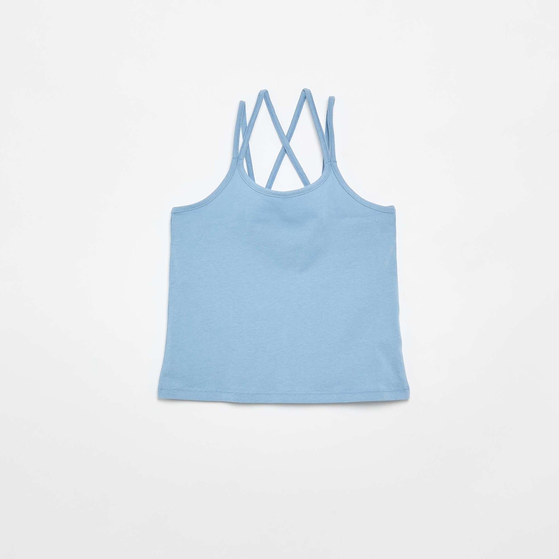 Set of 2 Tank Tops  1 Printed WHITE