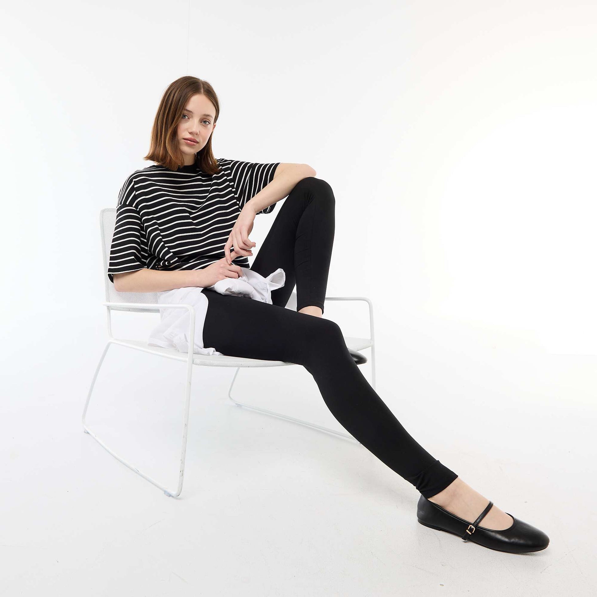 Stretch Long Leggings BLACK
