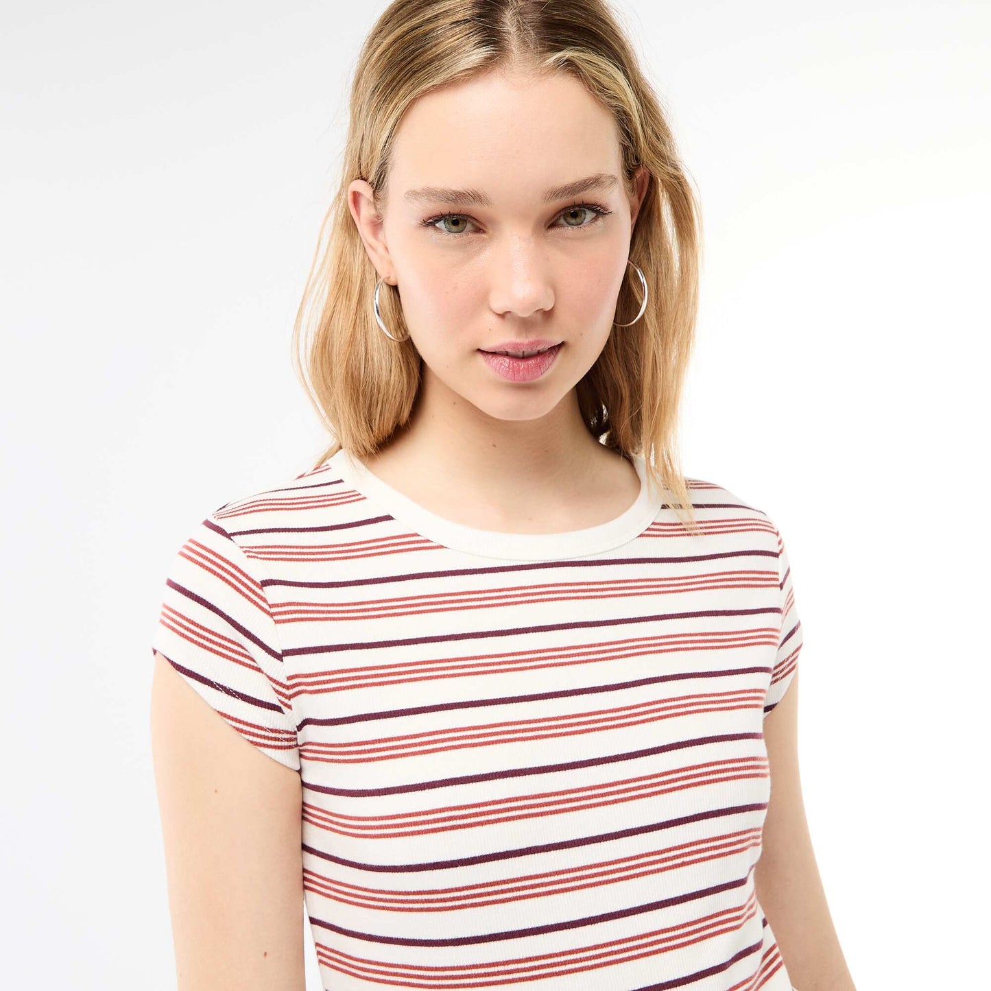 Ribbed Short-Sleeve Jersey T-Shirt WHITE