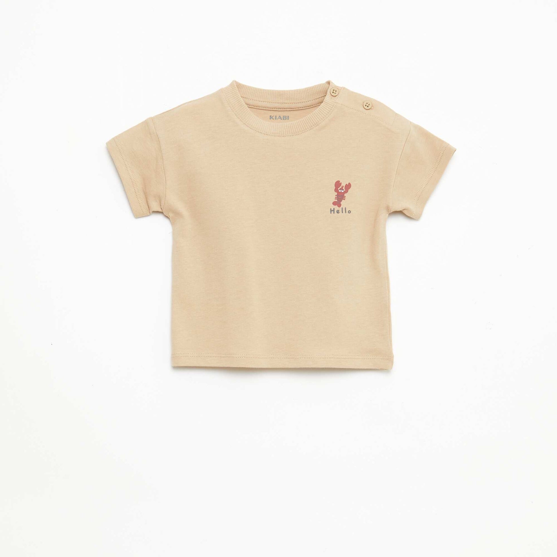 2-Piece Short and T-Shirt Set BEIGE