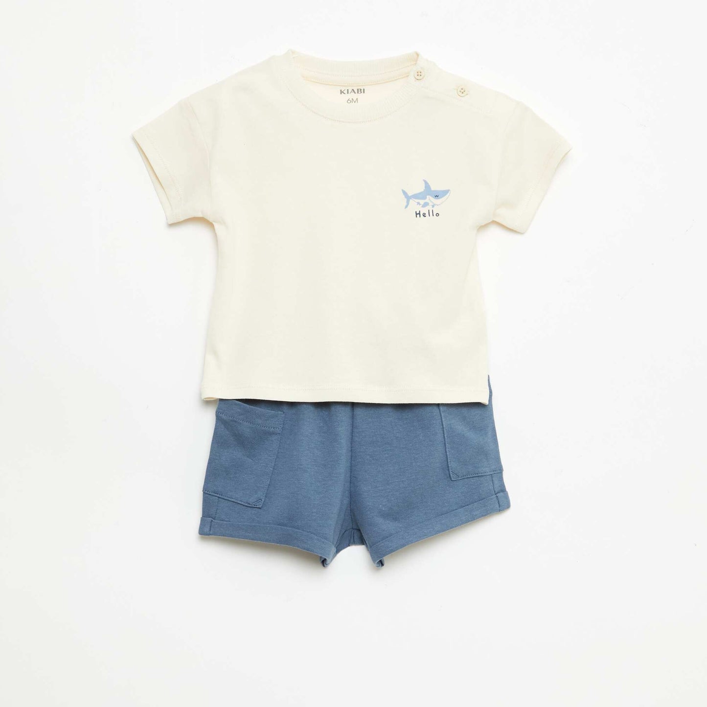 2-Piece Short and T-Shirt Set BEIGE