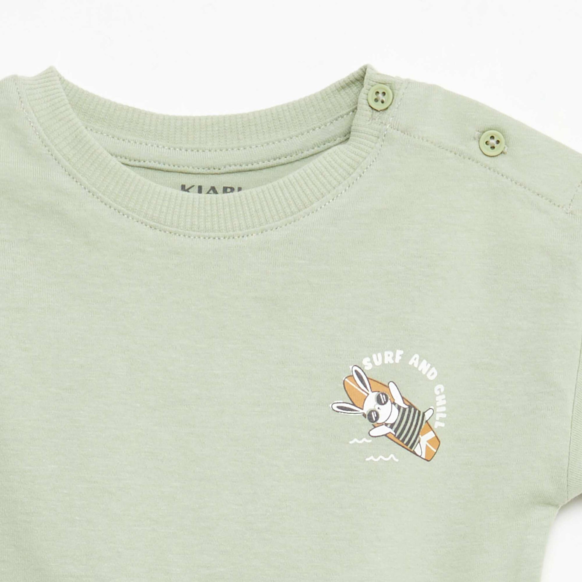 2-Piece Short and T-Shirt Set KHAKI