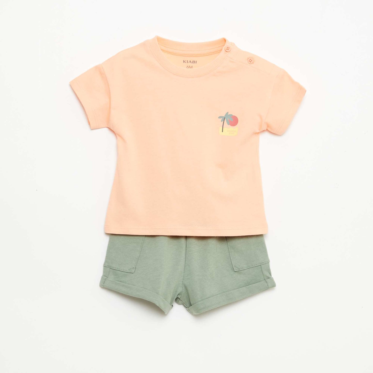 2-Piece Short and T-Shirt Set ORANGE