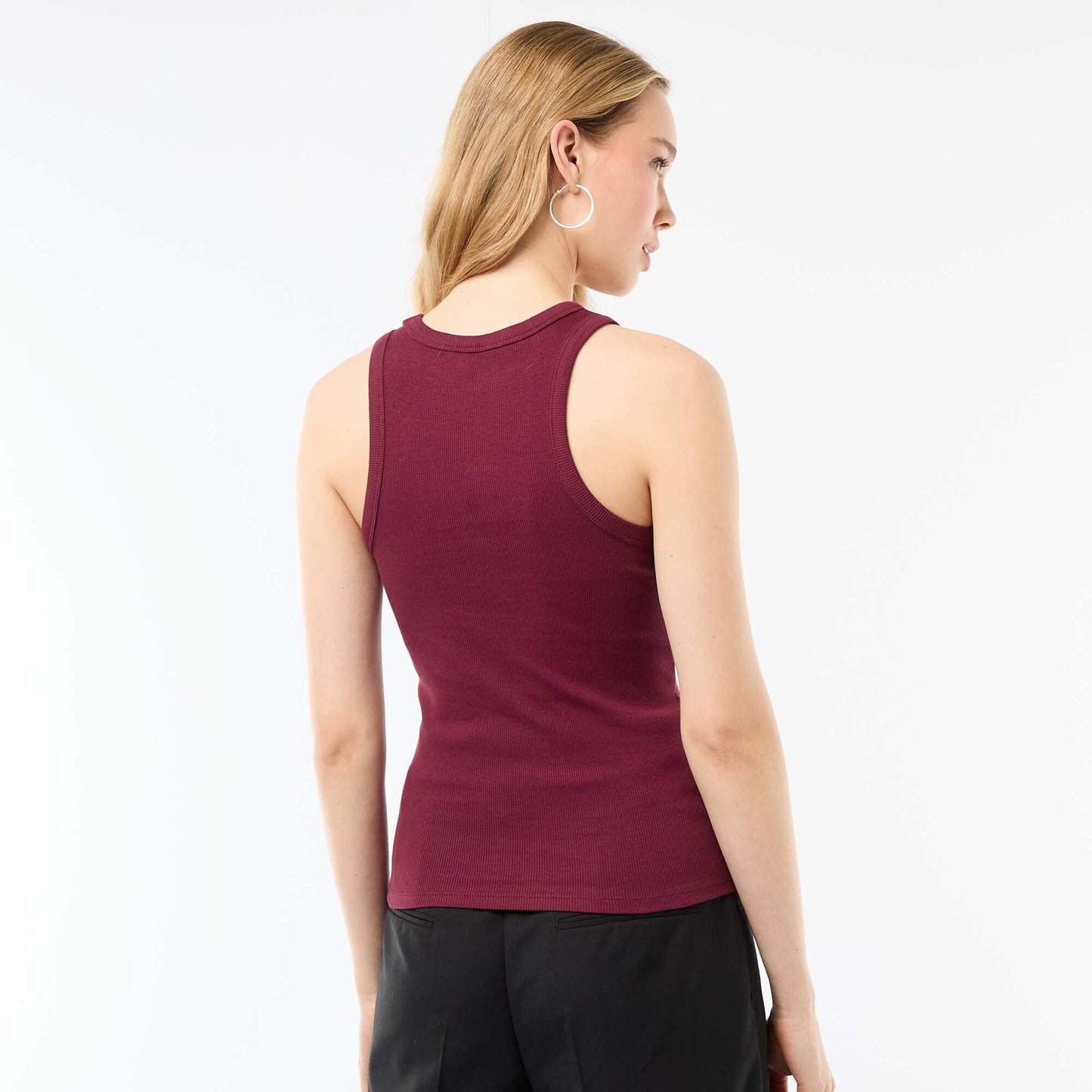 Sleeveless Tank Top with American Armholes PURPLE