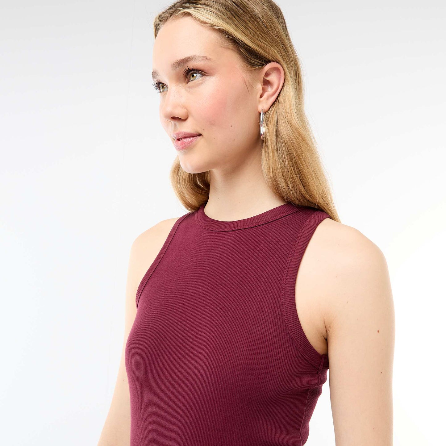 Sleeveless Tank Top with American Armholes PURPLE