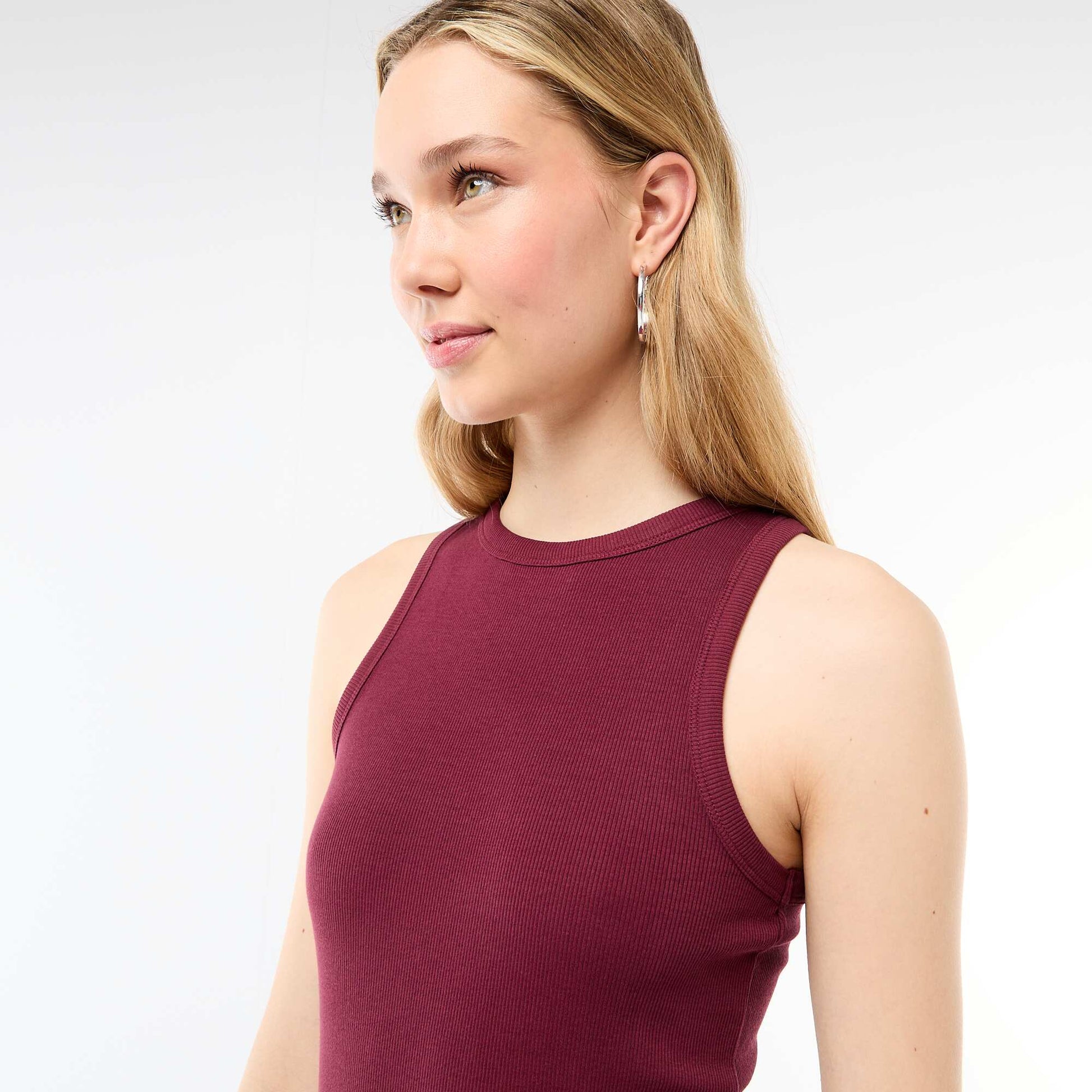Sleeveless Tank Top with American Armholes PURPLE