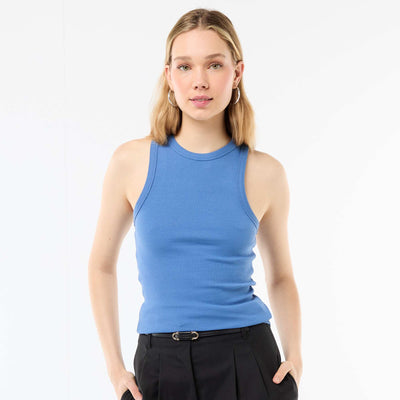 Sleeveless Tank Top with American Armholes BLUE