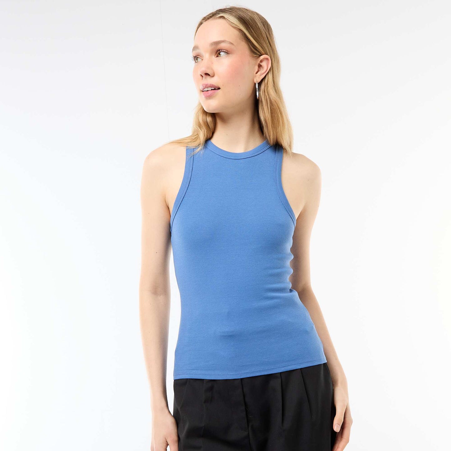 Sleeveless Tank Top with American Armholes BLUE