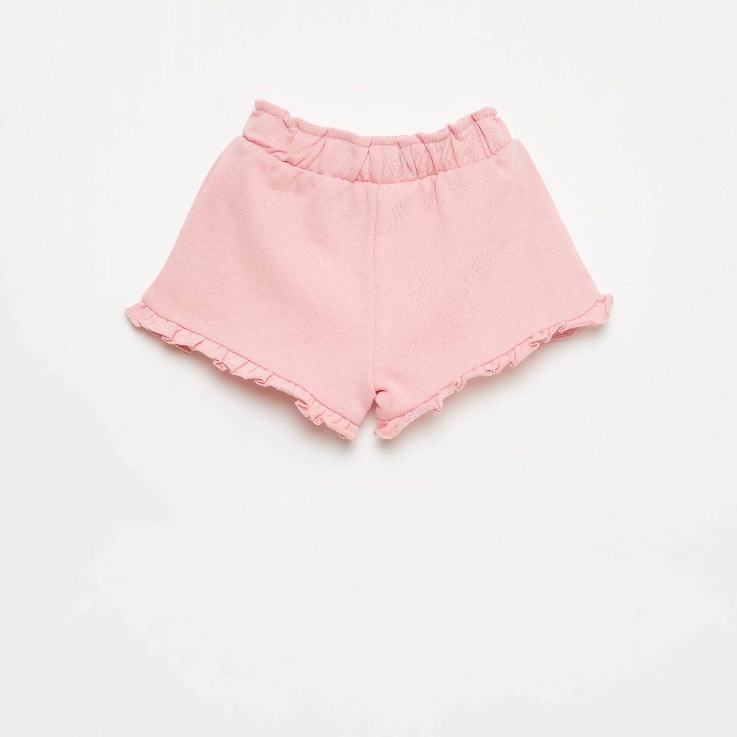 Ruffled shorts with waist tie PINK