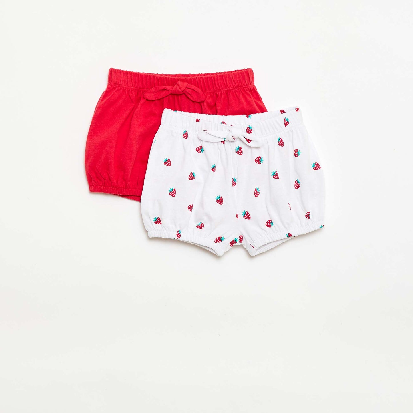2-pack shorts with decorative bows WHITE