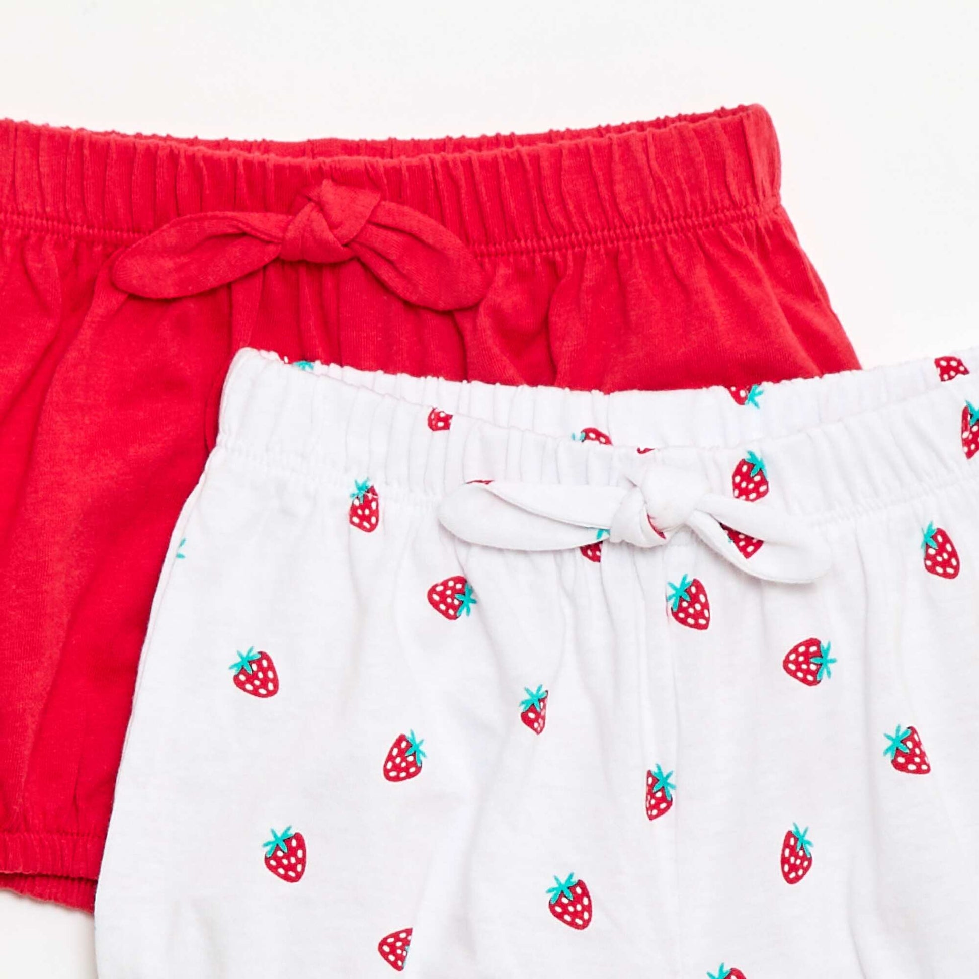2-pack shorts with decorative bows WHITE