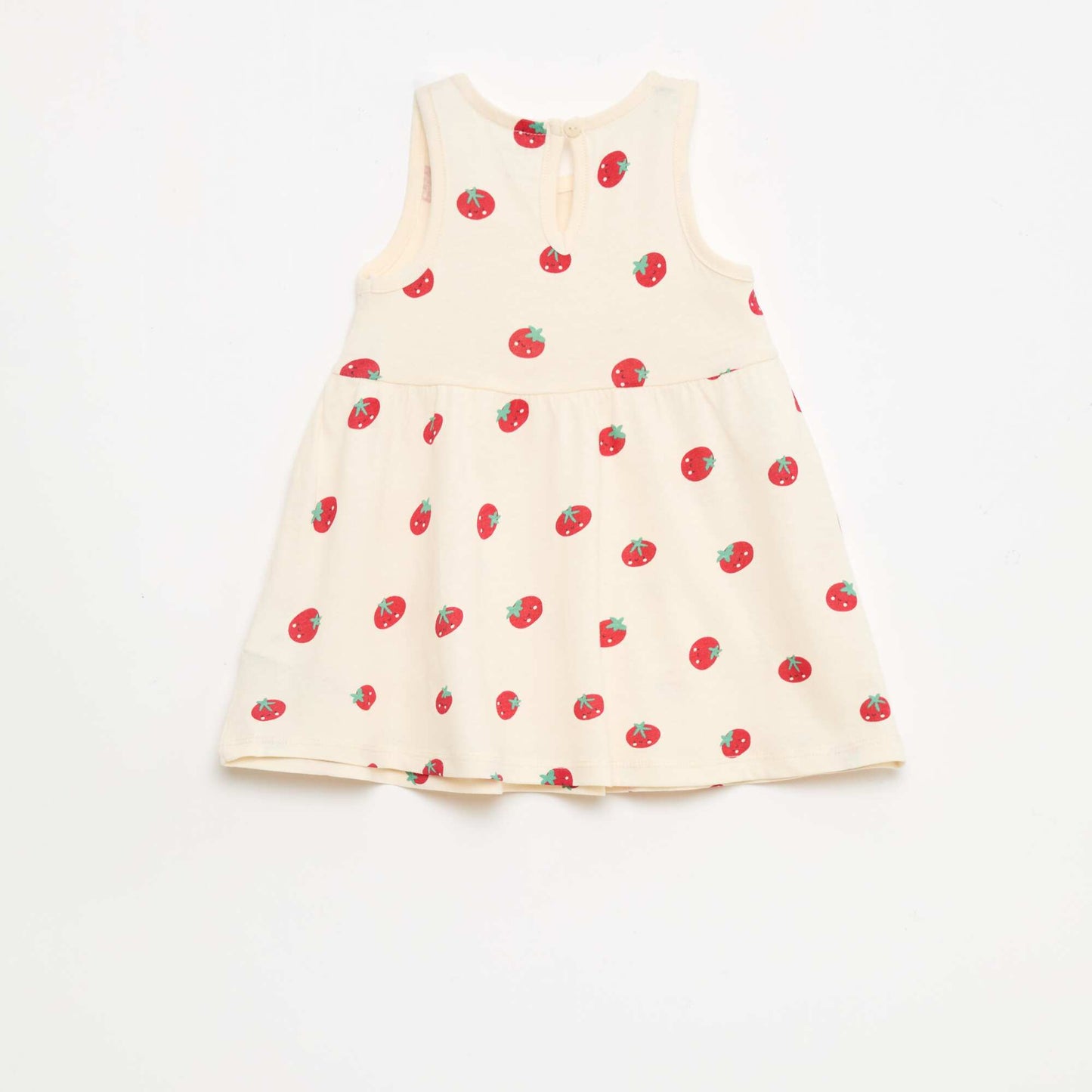 Sleeveless dress with message WHITE
