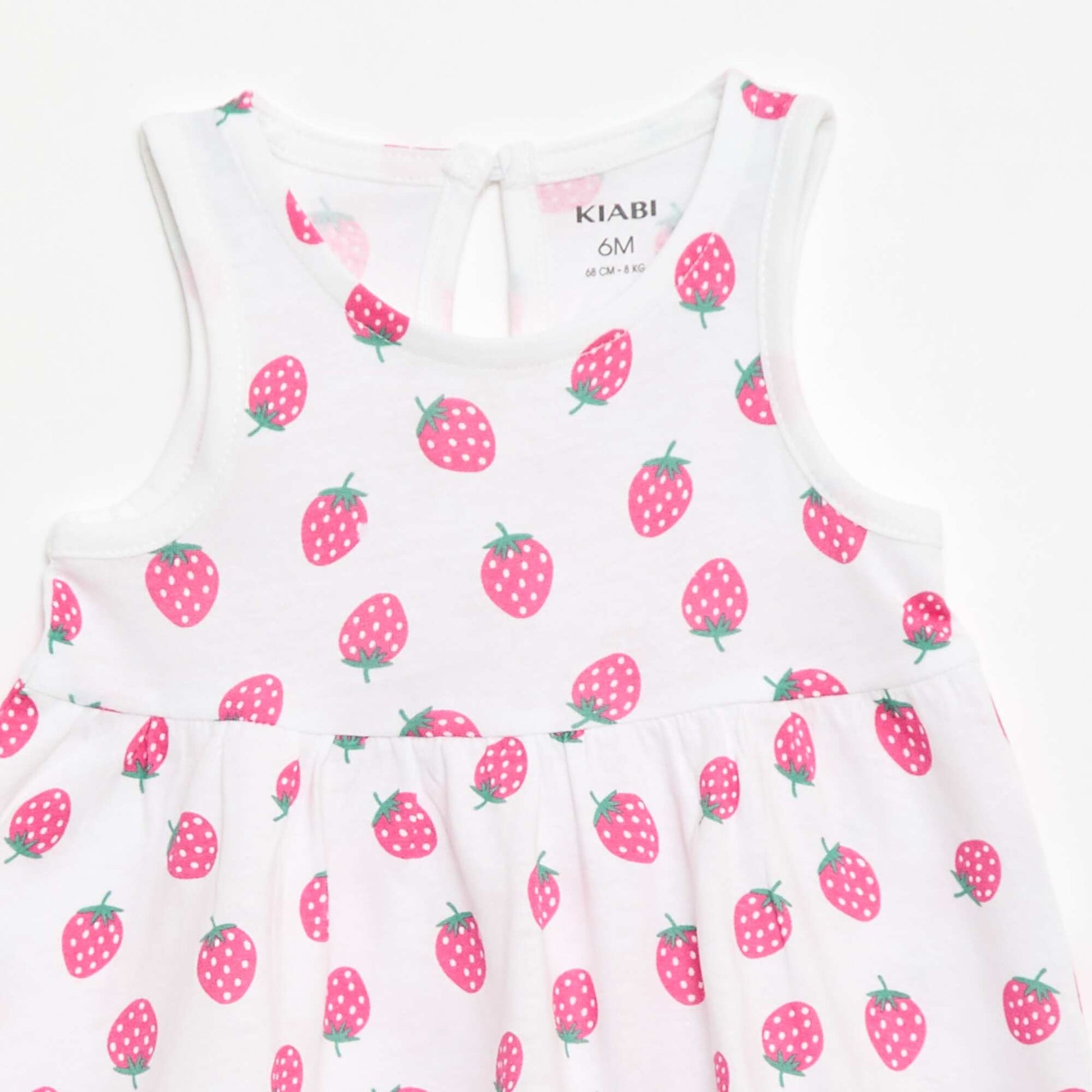 Sleeveless dress with message WHITE