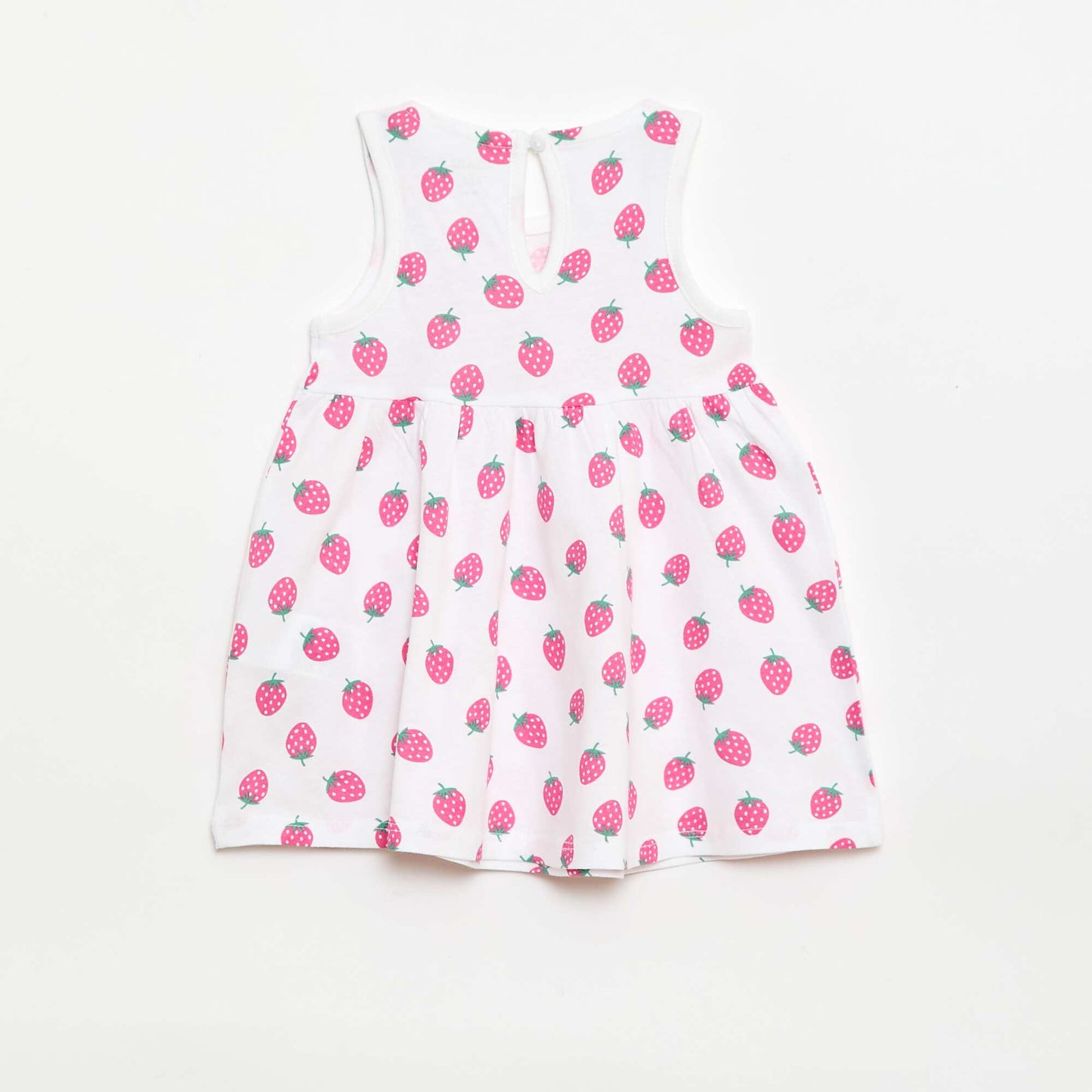 Sleeveless dress with message WHITE