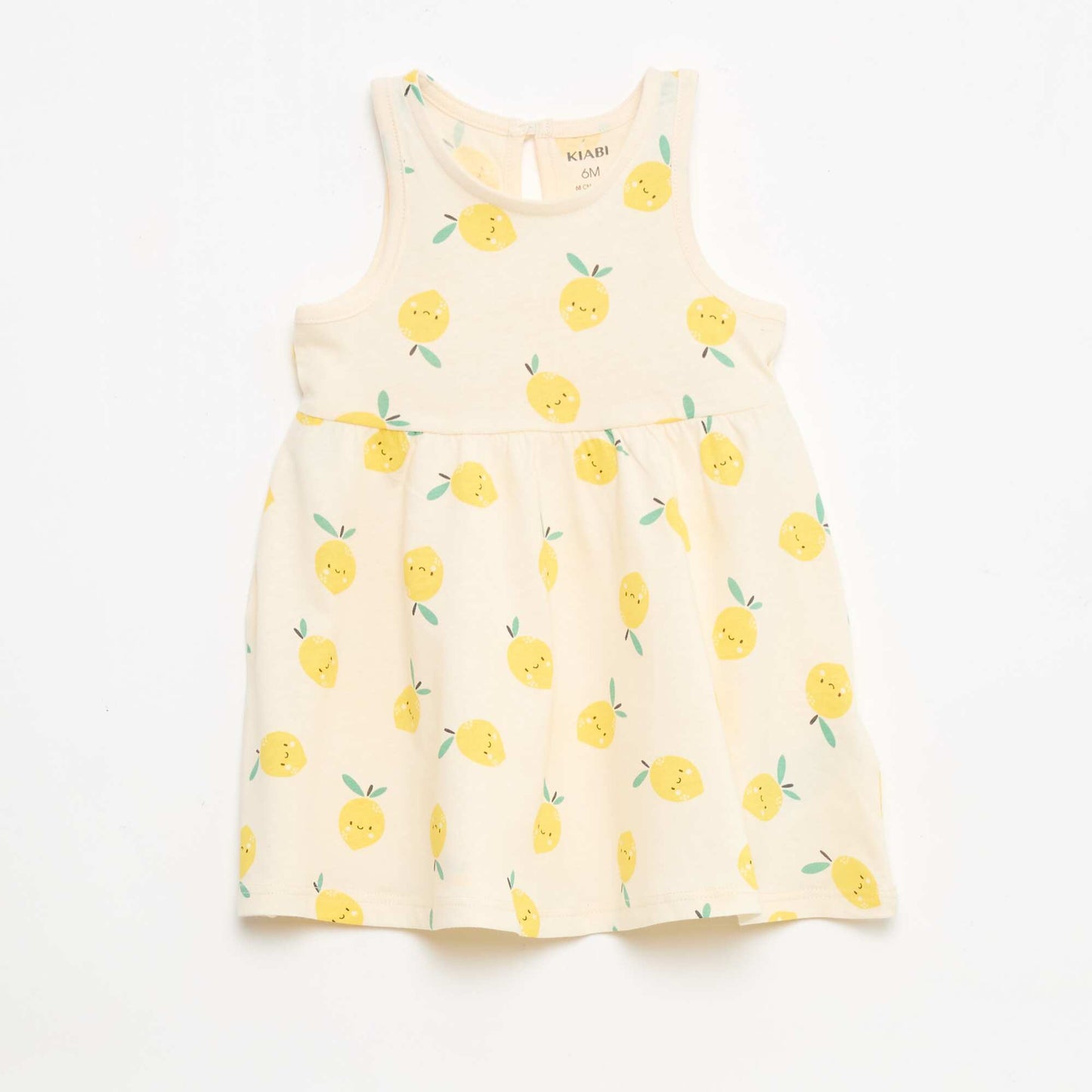 Sleeveless dress with message WHITE