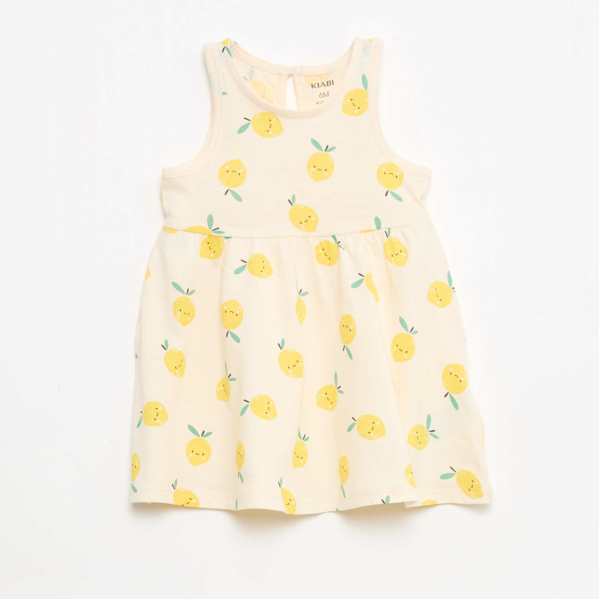 Sleeveless dress with message WHITE