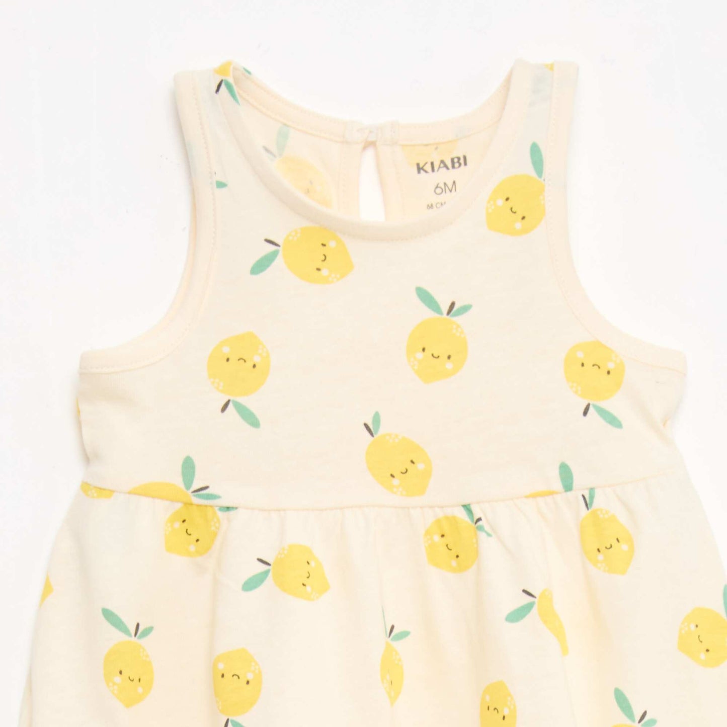 Sleeveless dress with message WHITE