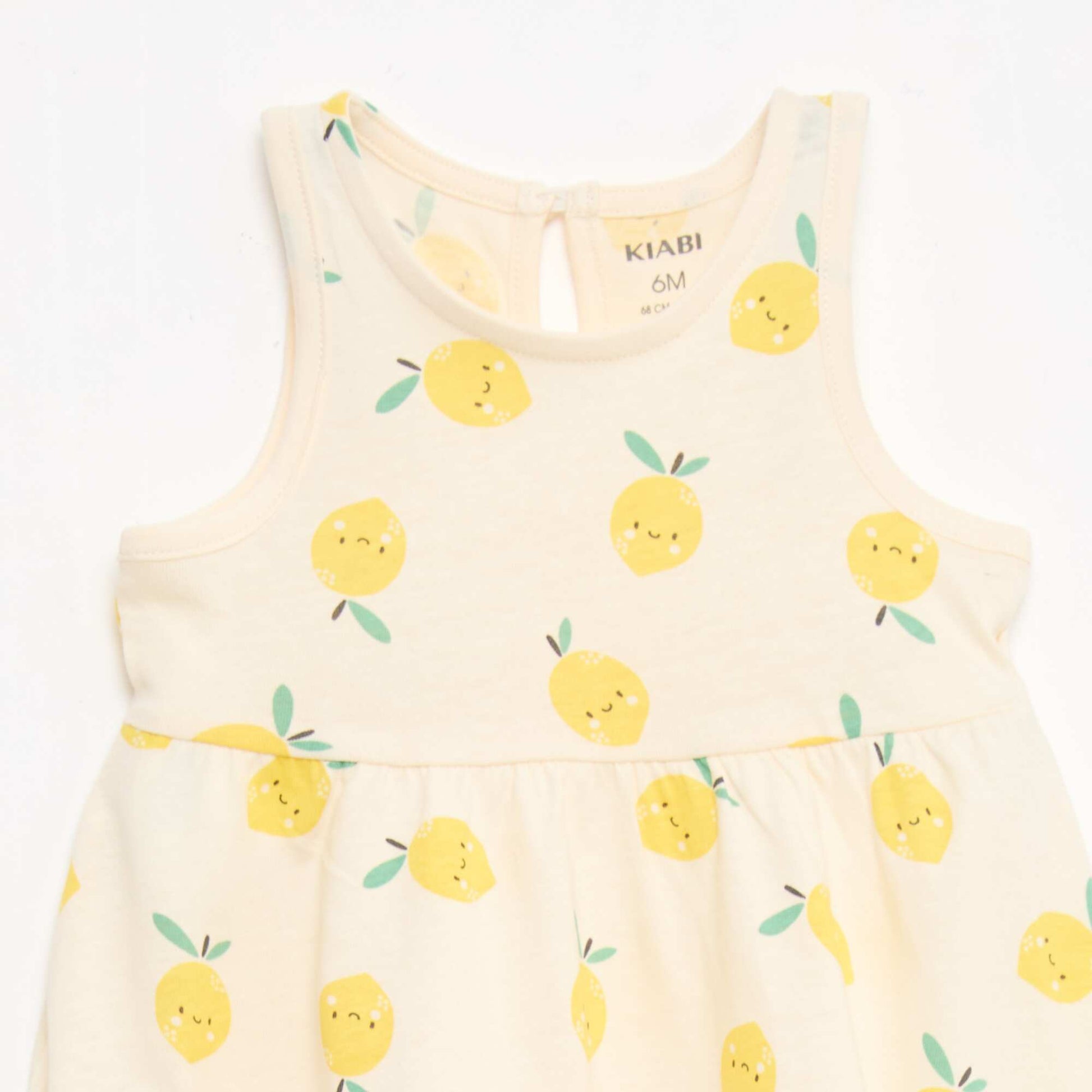 Sleeveless dress with message WHITE