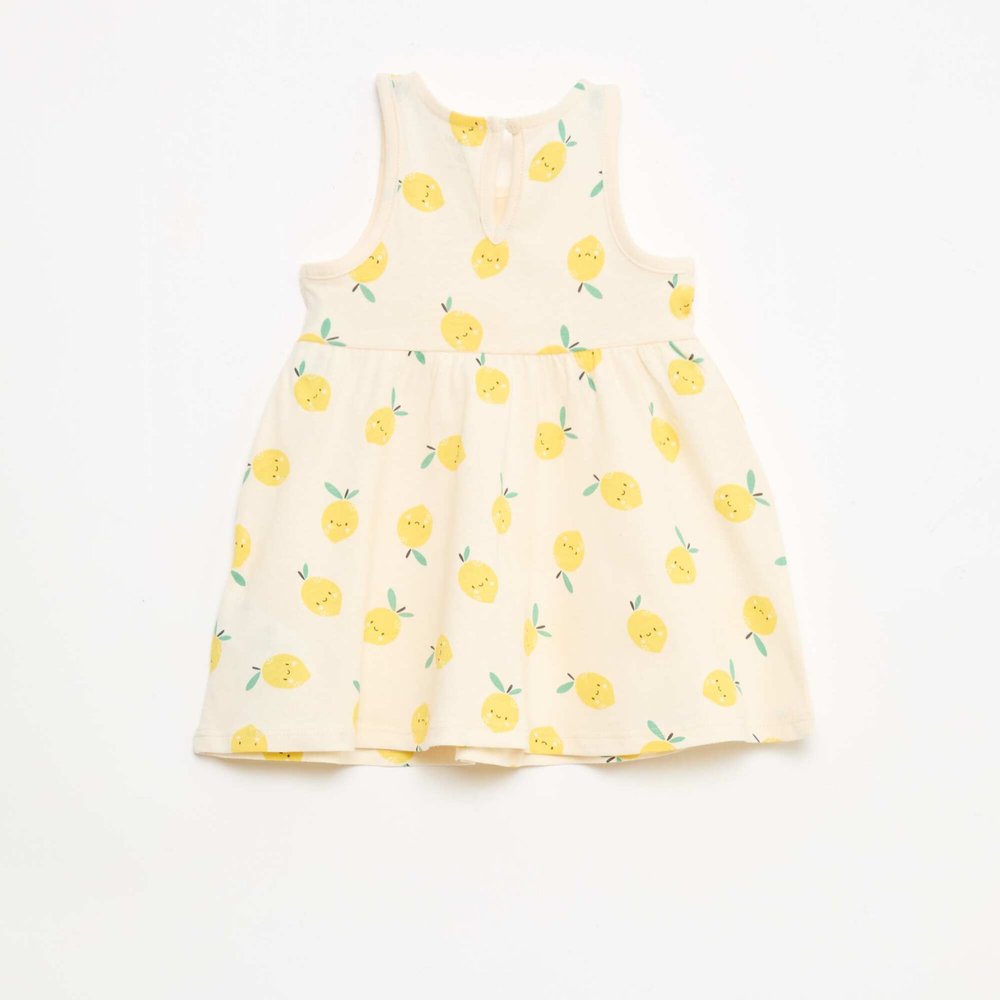 Sleeveless dress with message WHITE