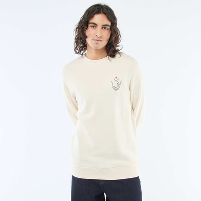 Crew Neck Sweatshirt - Valentine's Day WHITE