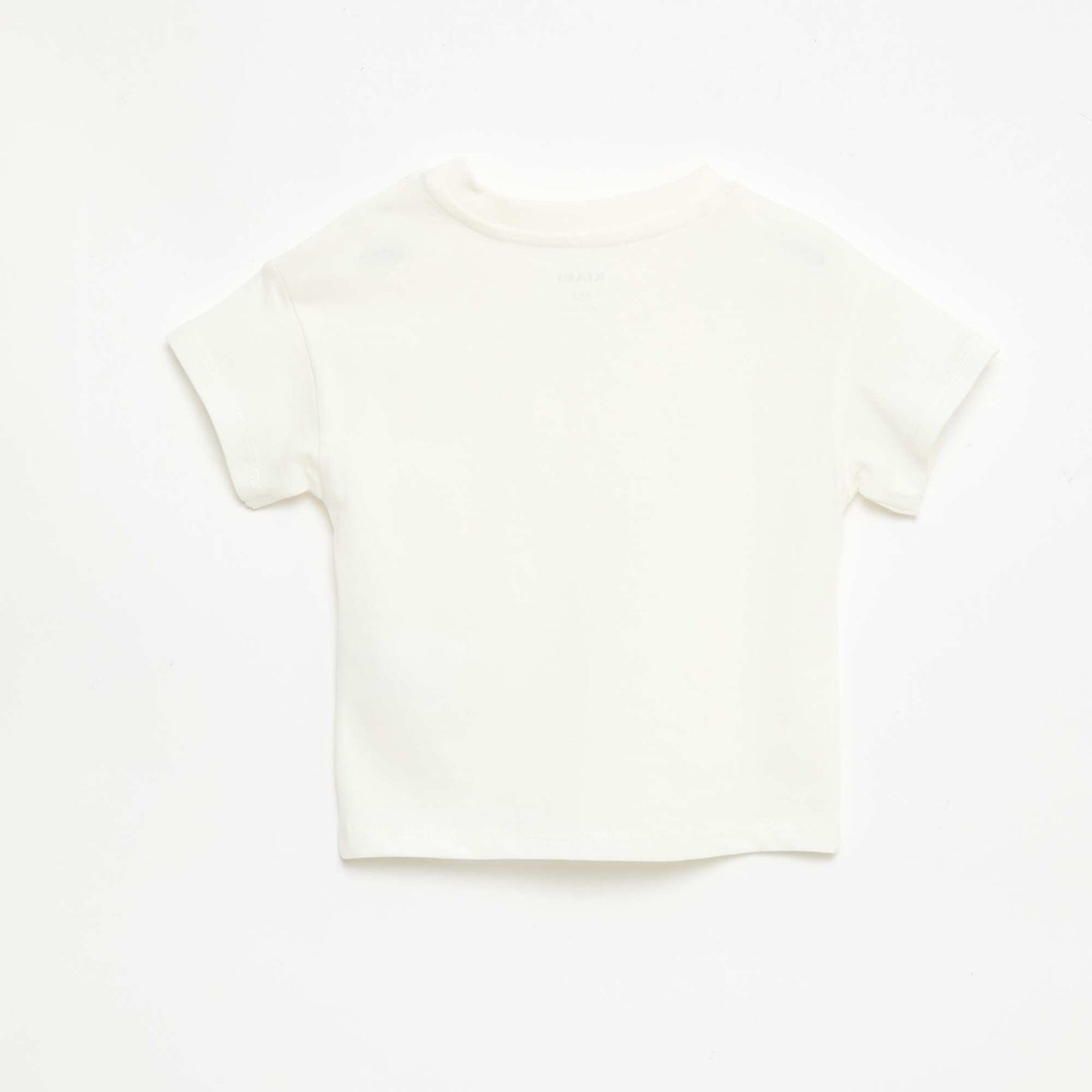 Short-sleeved cotton jersey T-shirt with chest patch WHITE