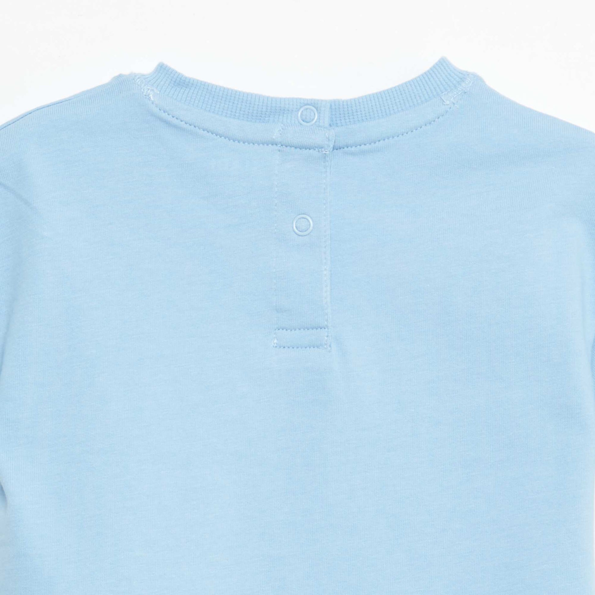 Sleeveless Plain T-shirt BLUE