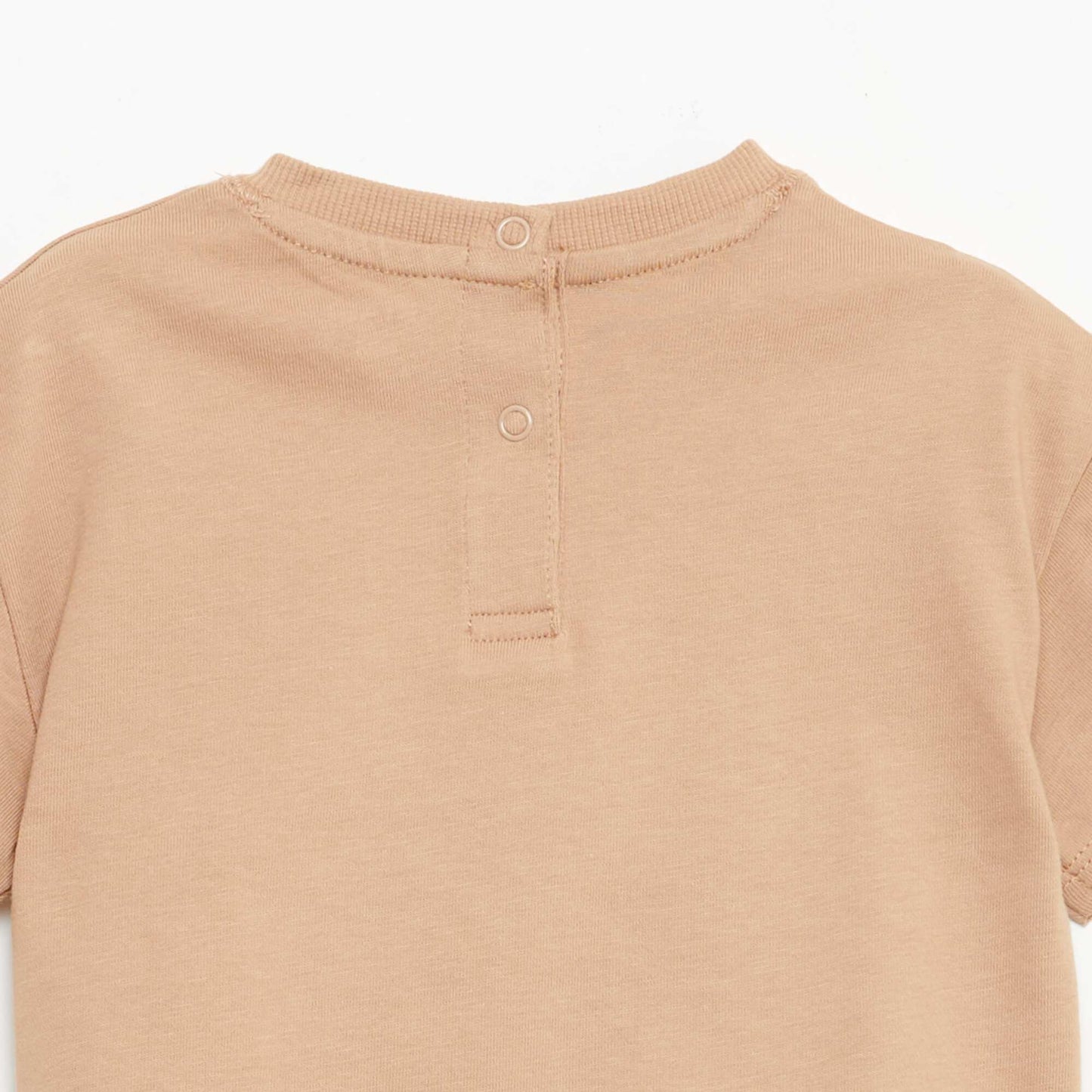 Sleeveless Plain T-shirt BEIGE