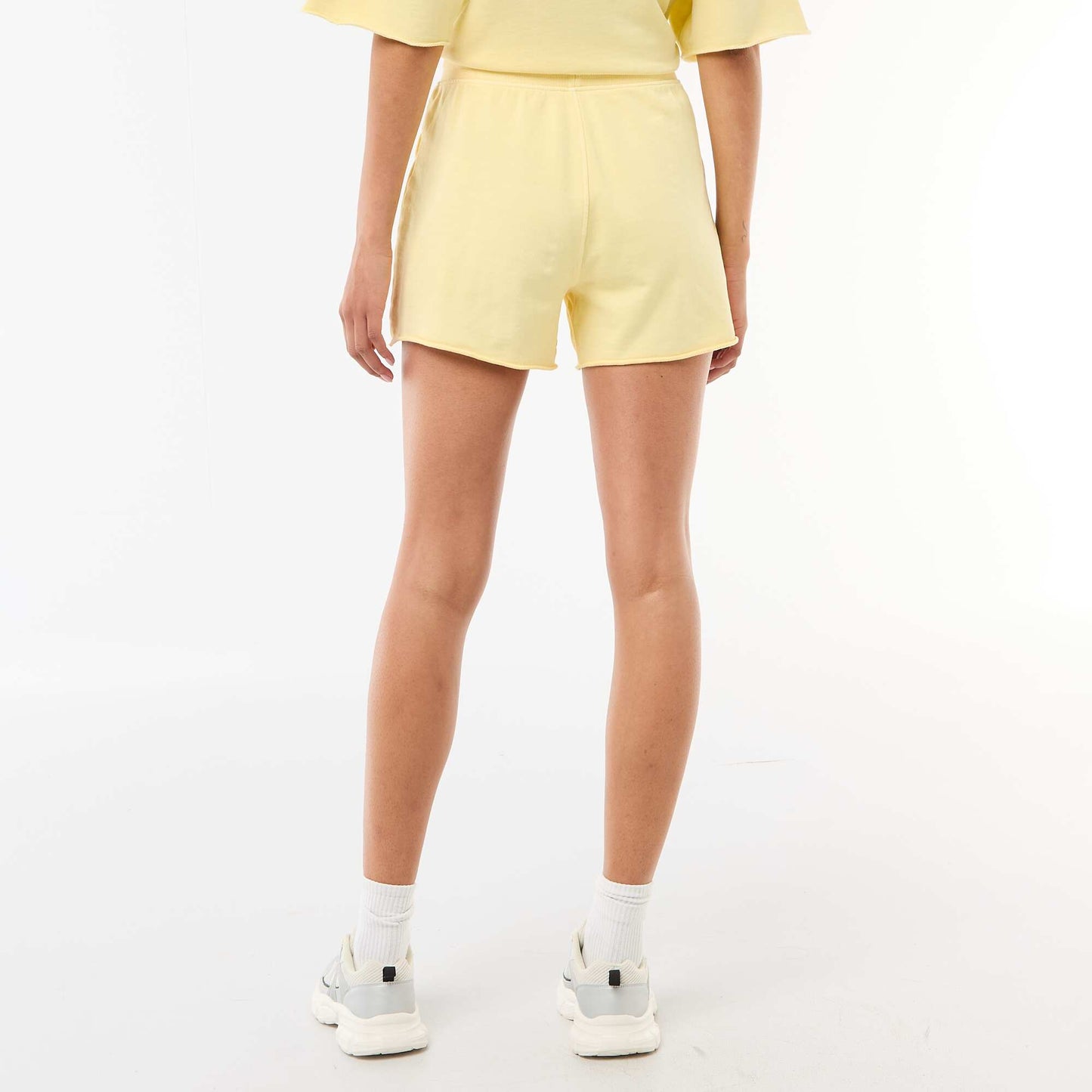 Plain French Terry Shorts YELLOW