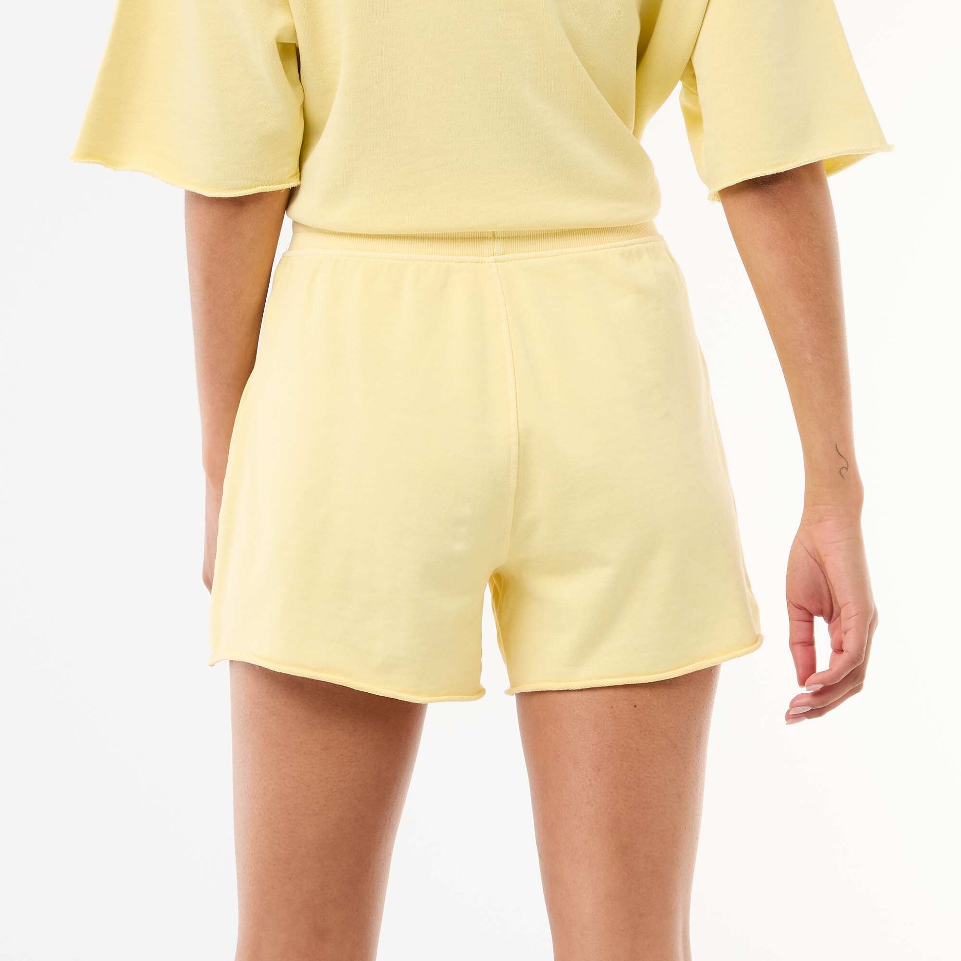 Plain French Terry Shorts YELLOW