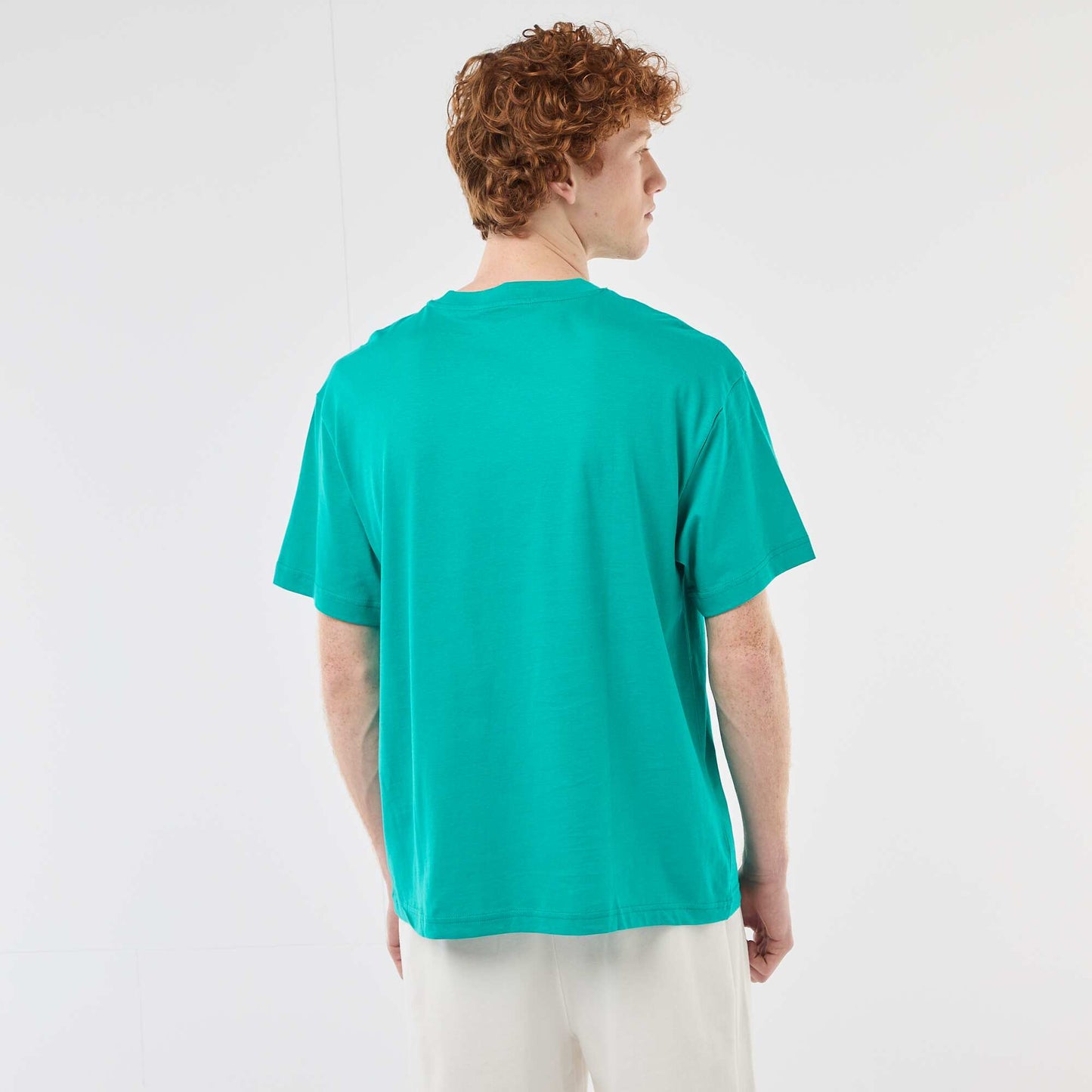 Plain Cotton Short-Sleeve T-Shirt GREEN