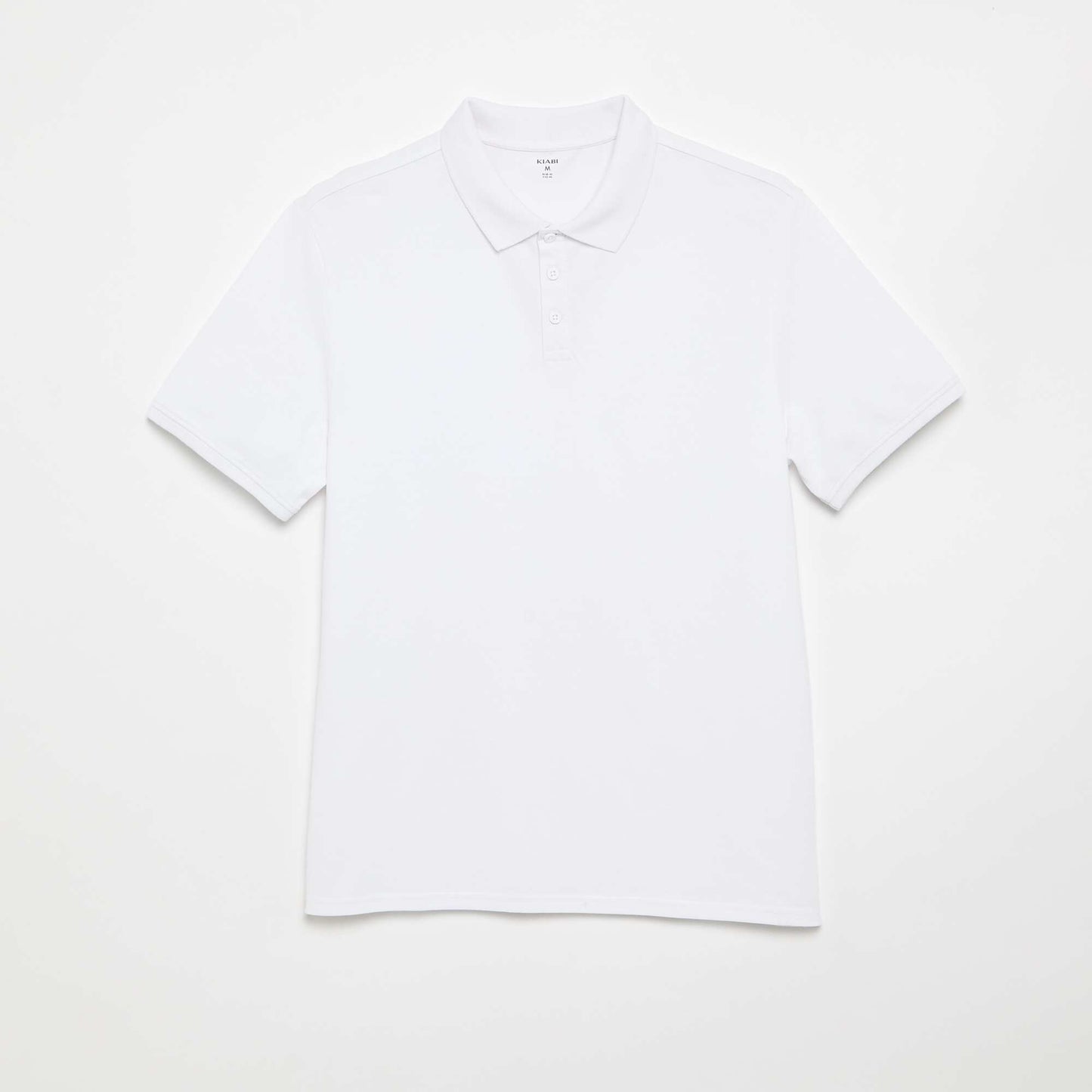 Plain Cotton Short-Sleeve Polo Shirt WHITE
