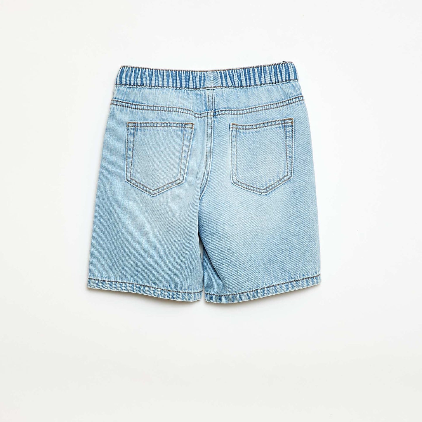 Elasticated Denim Shorts BLUE