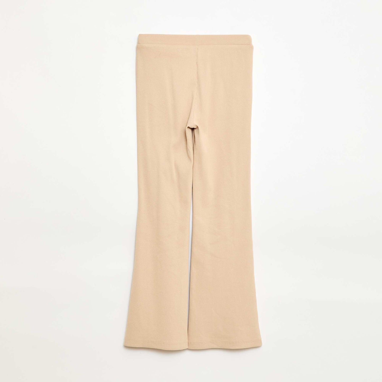 Ribbed Flare Leggings BEIGE