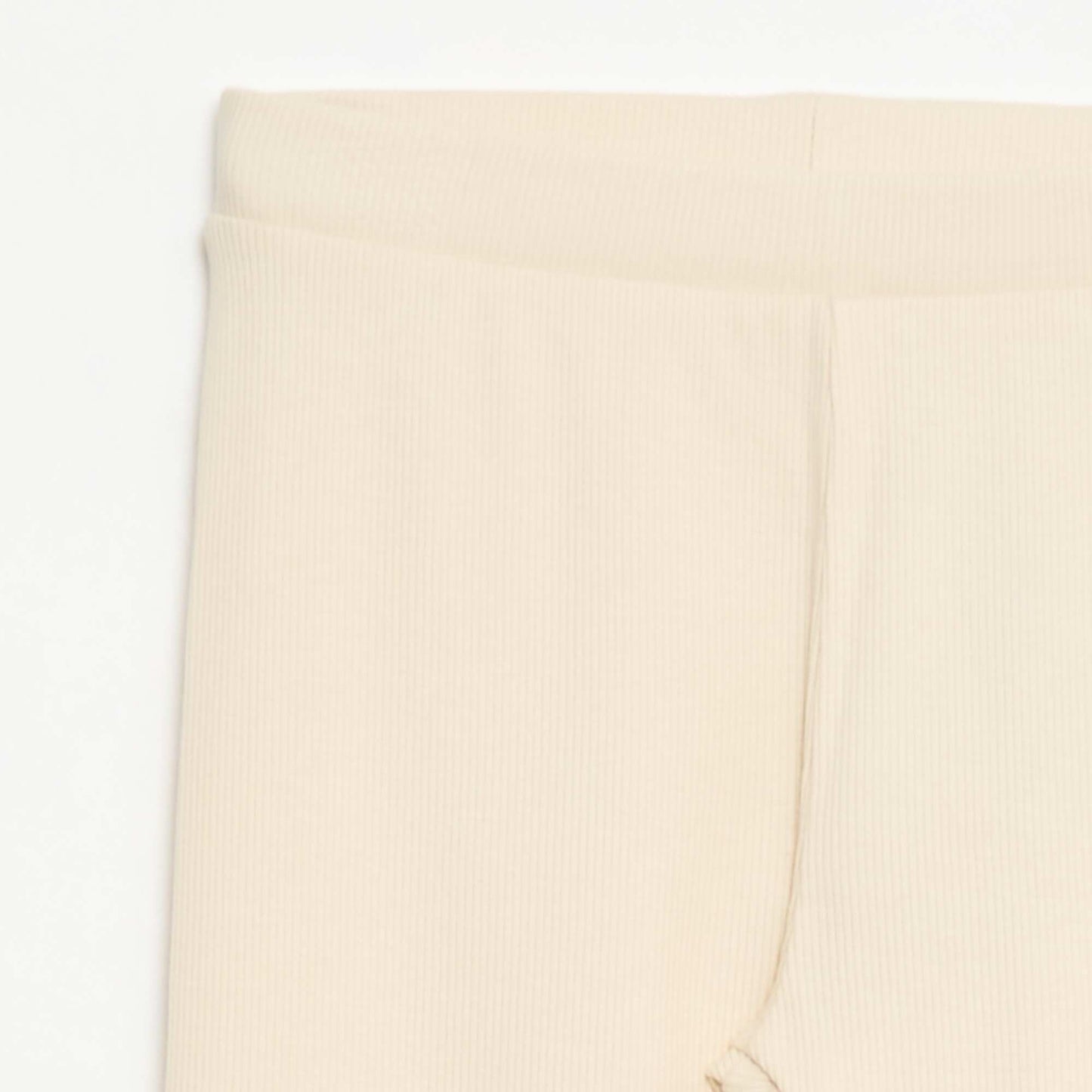 Plain Cotton Knit Leggings WHITE