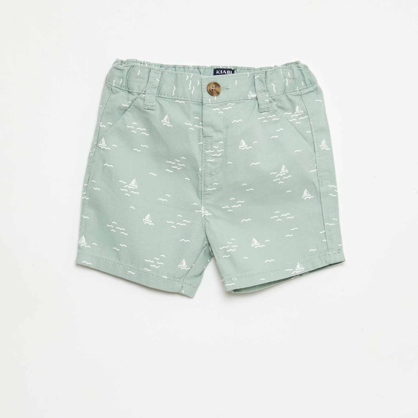 Chino Shorts with Adjustable Waist GREEN