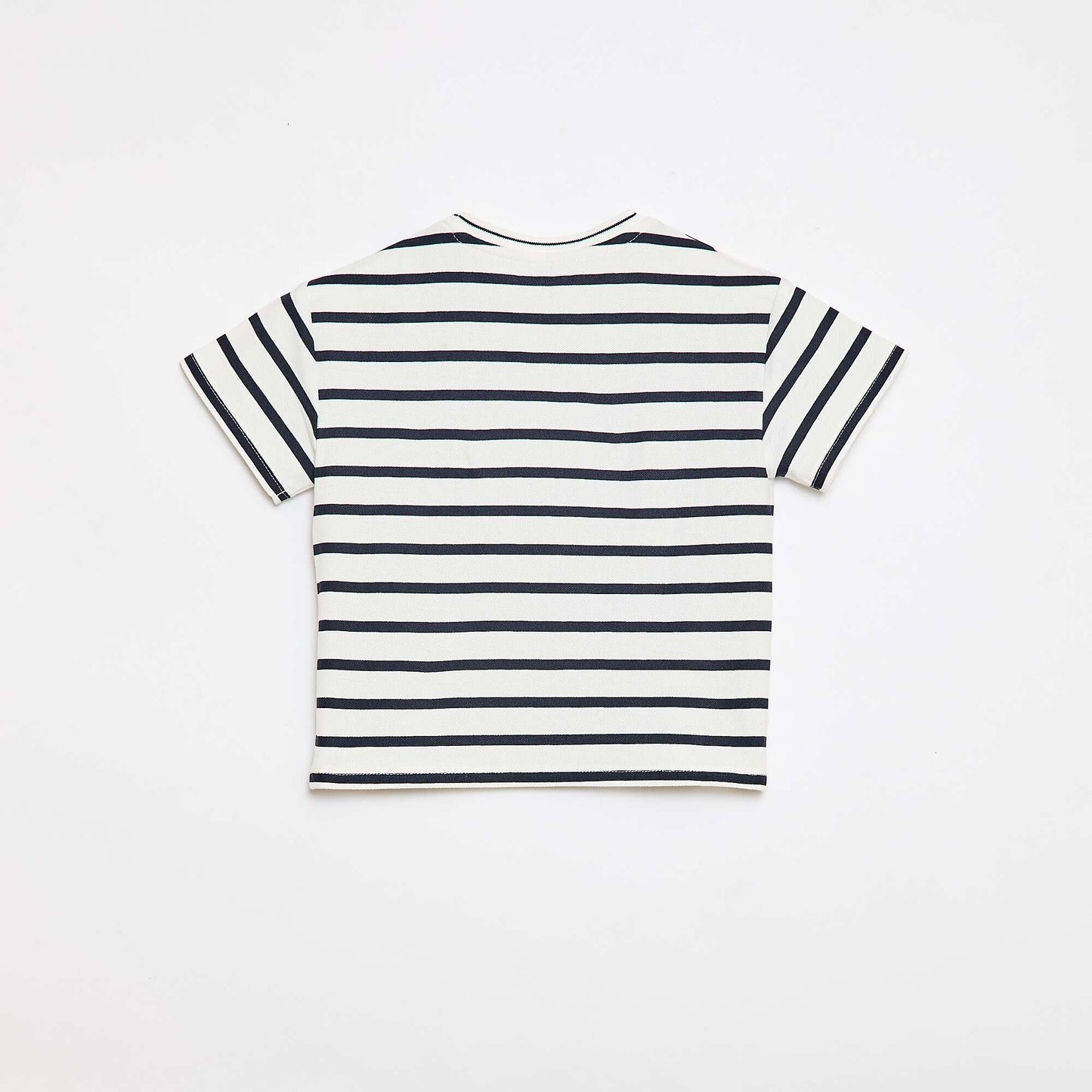 Striped Short-Sleeve Cotton T-shirt WHITE