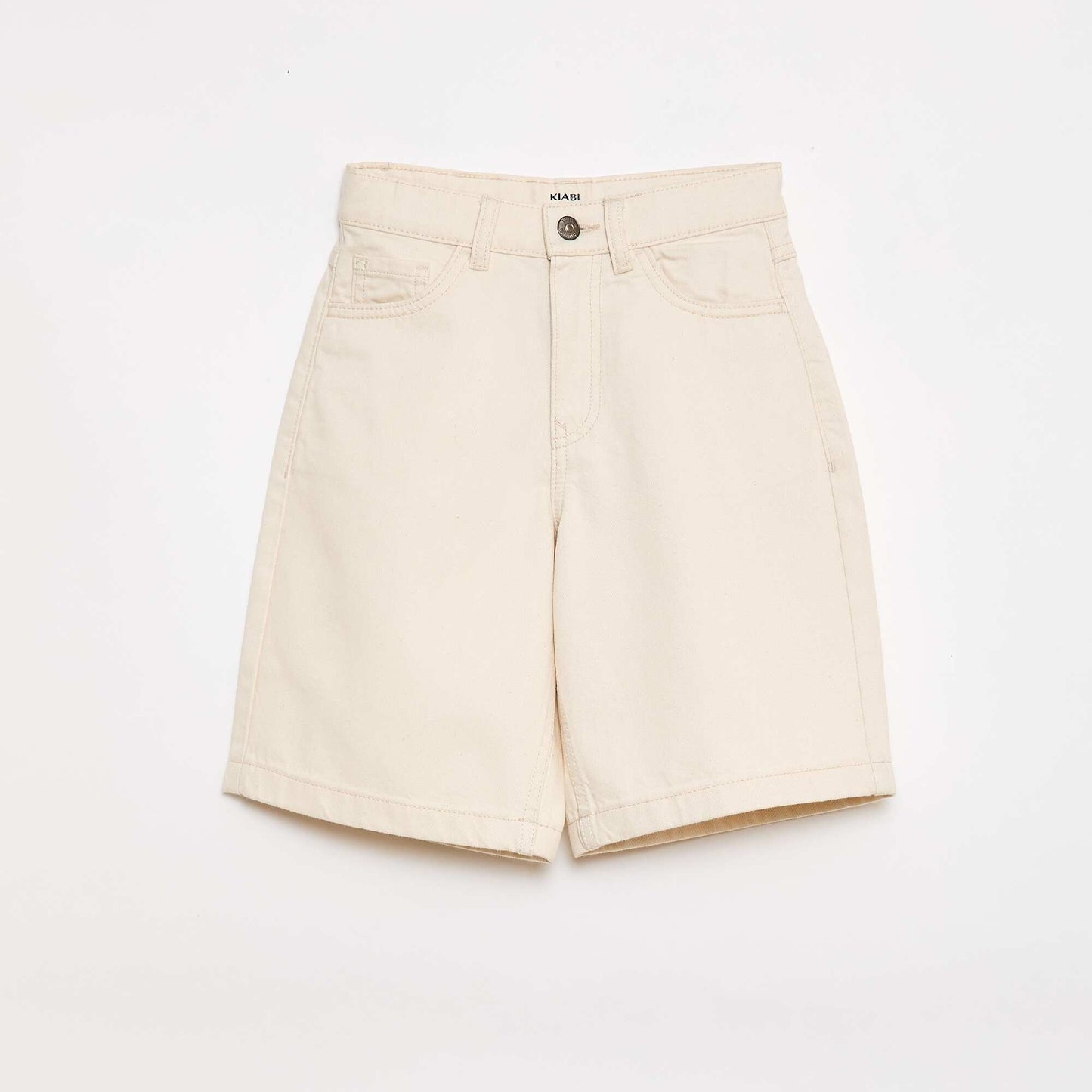 5-Pocket Twill Bermuda Shorts WHITE