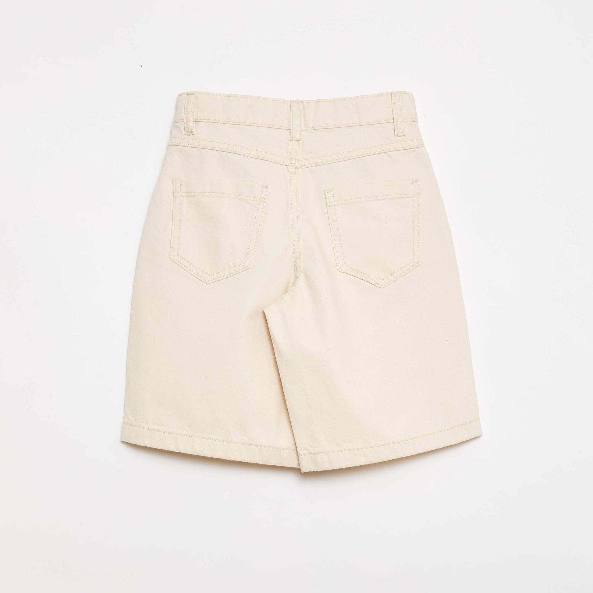 5-Pocket Twill Bermuda Shorts WHITE