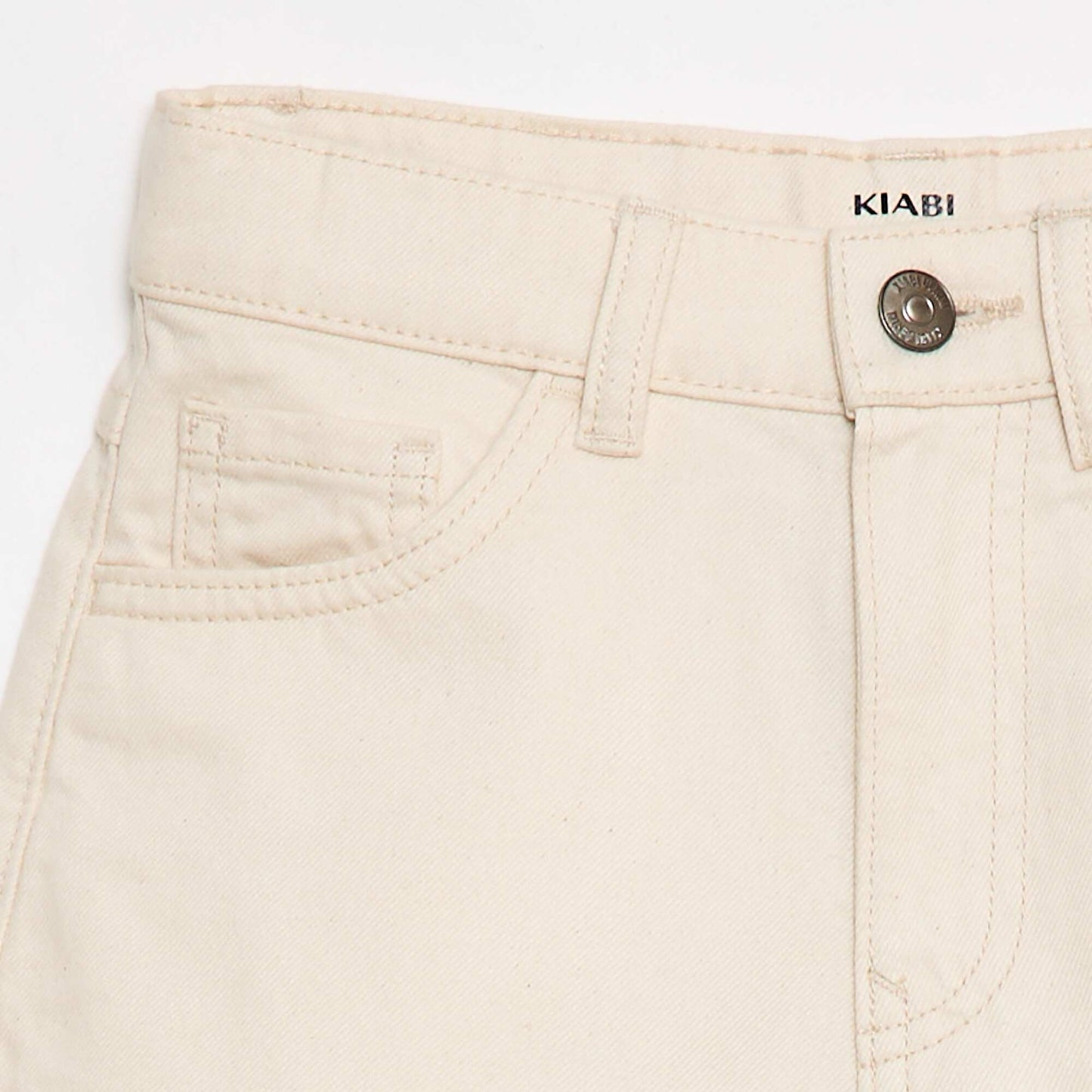 5-Pocket Twill Bermuda Shorts WHITE