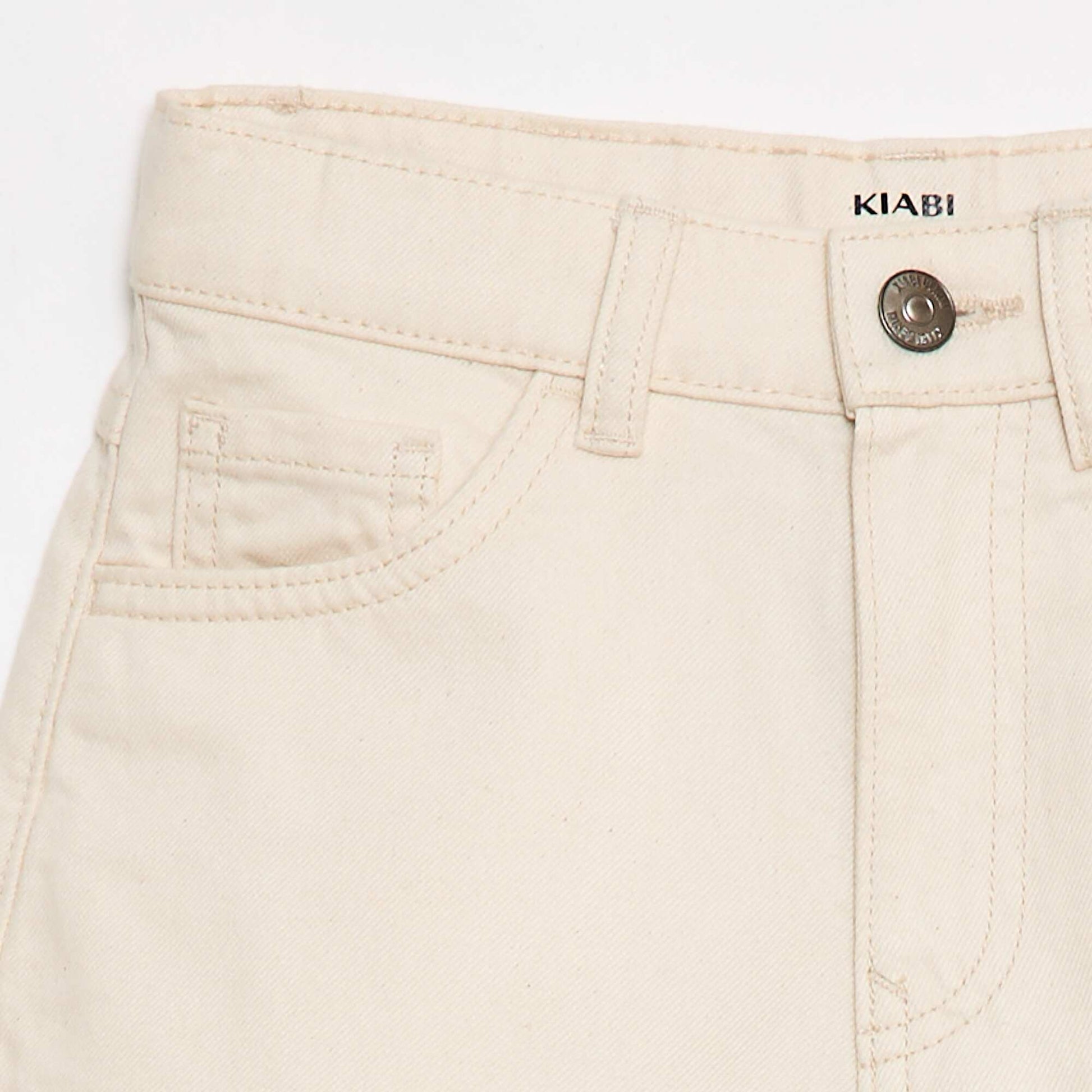 5-Pocket Twill Bermuda Shorts WHITE