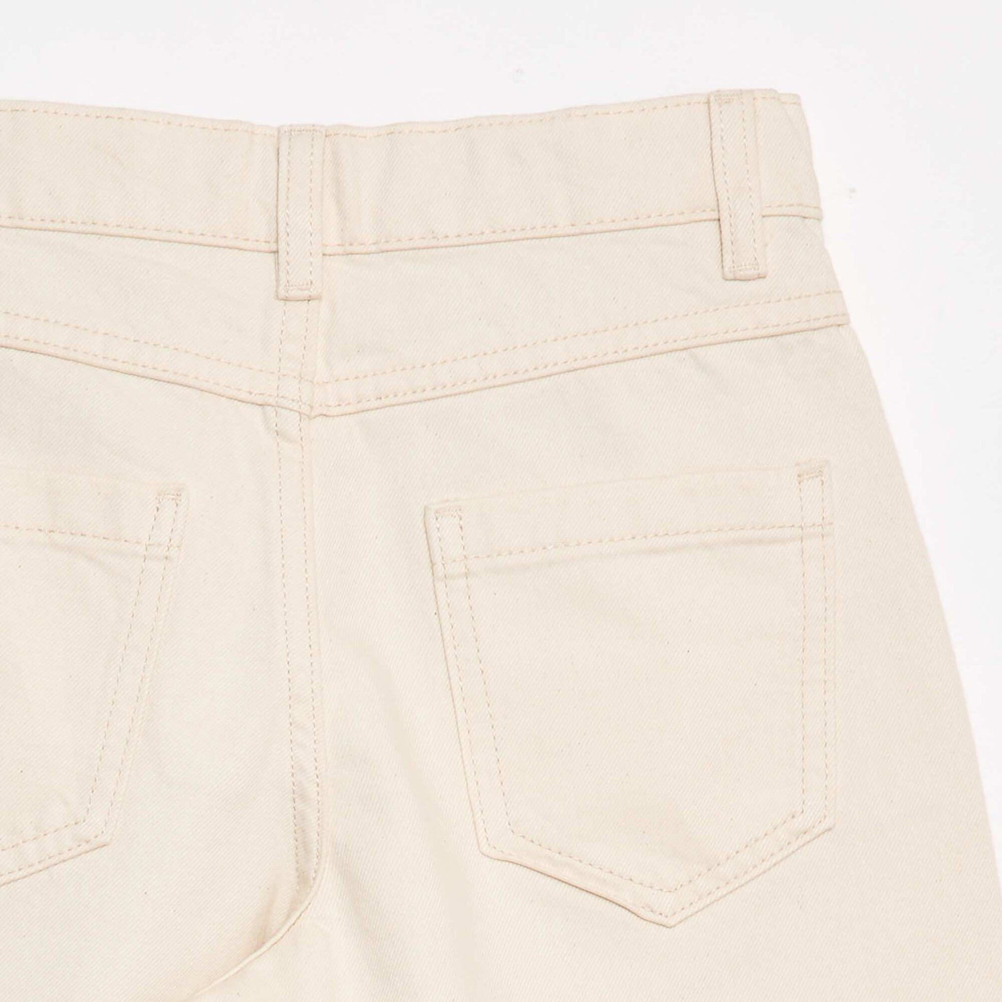 5-Pocket Twill Bermuda Shorts WHITE